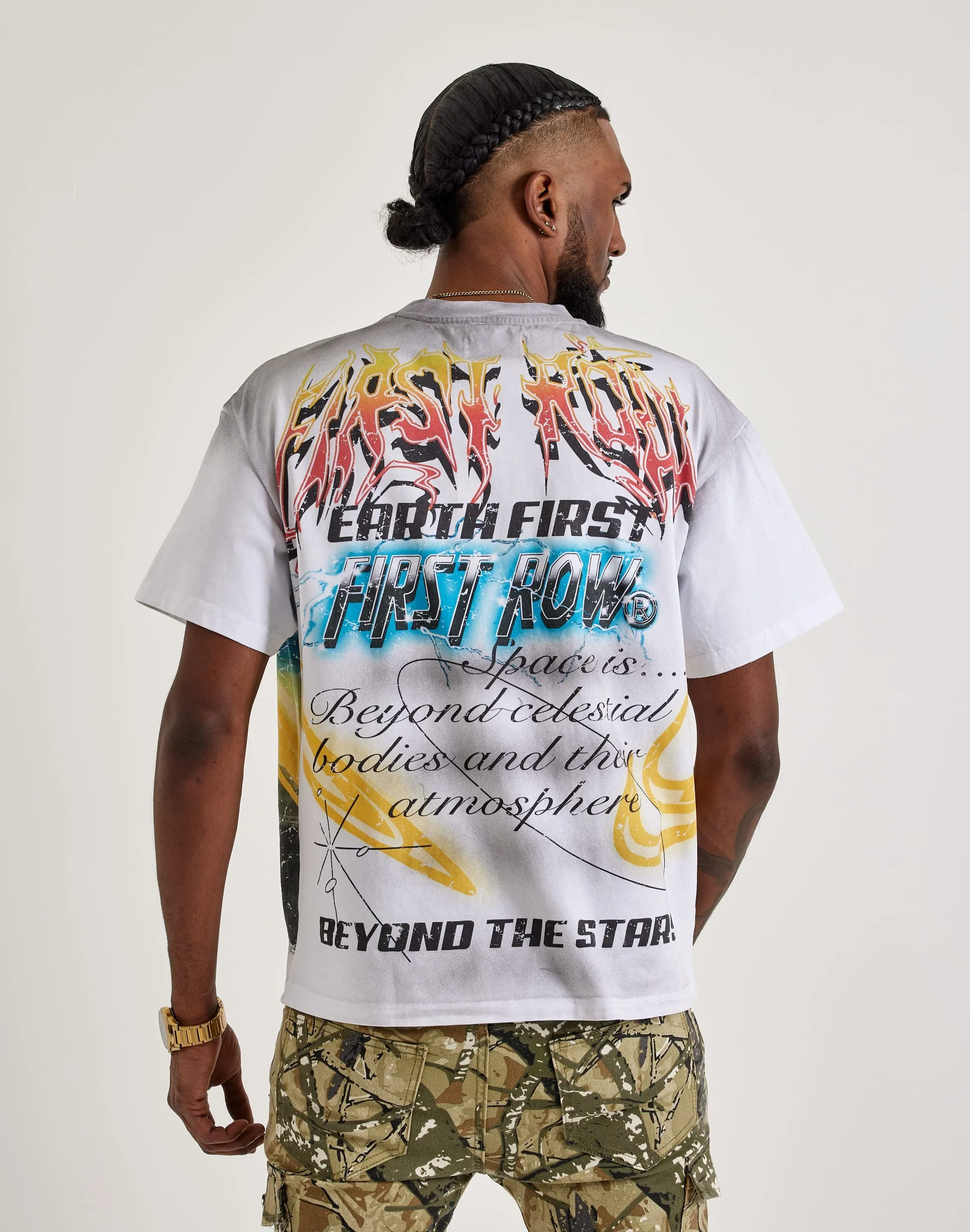 MultiFunctional Pockets First Row Beyond The Stars Rhinestone Tee