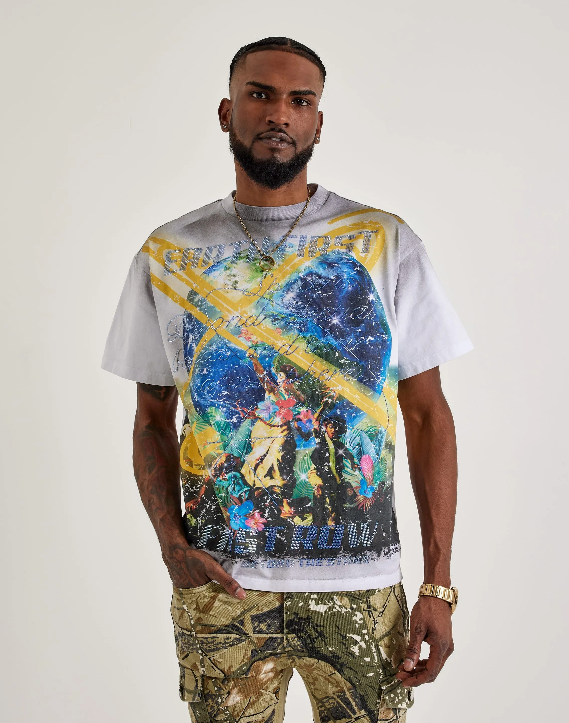 First Row Beyond The Stars Rhinestone Tee Travel Vibe
