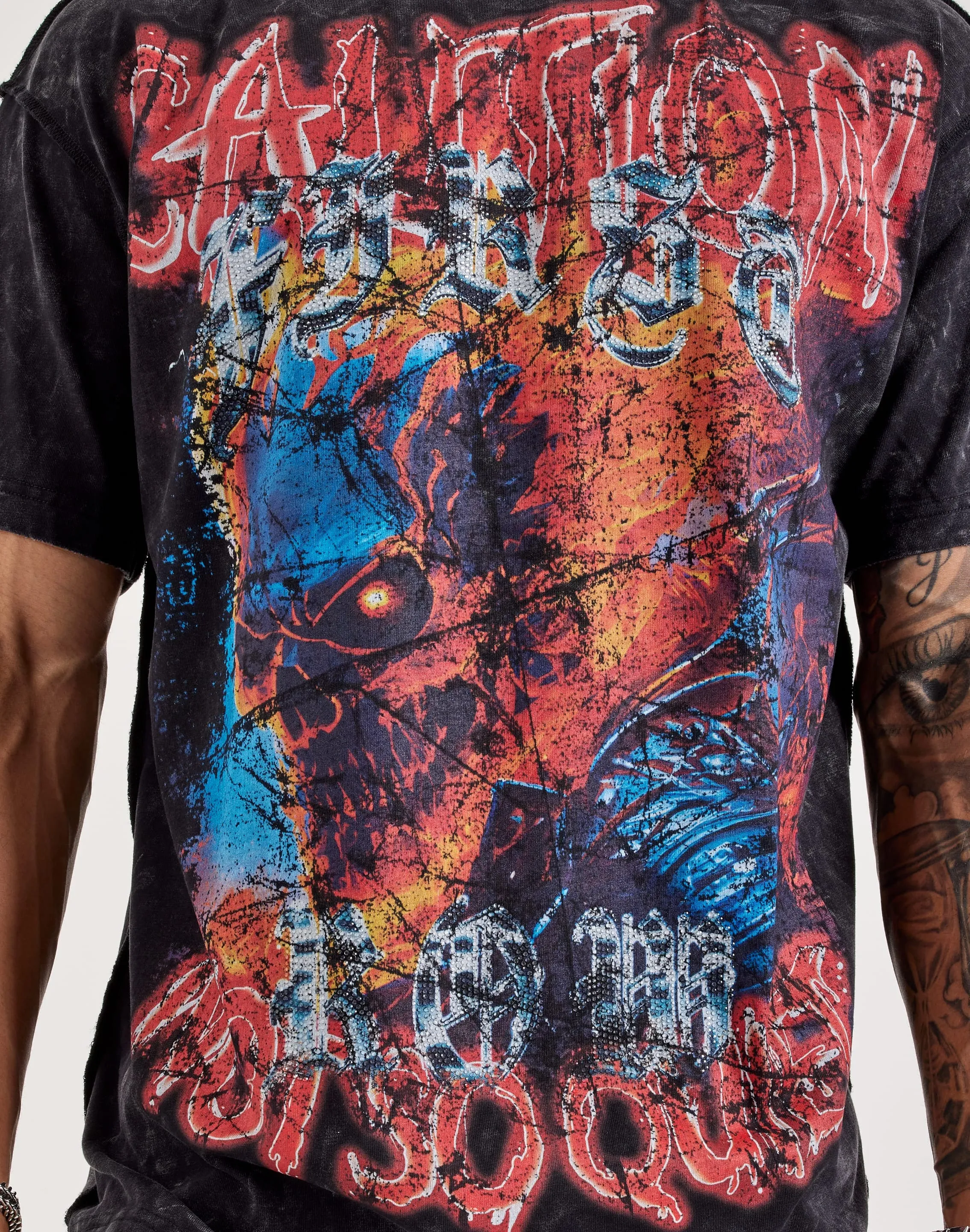 First Row Caution Tee ConvertibleStyle UniversalFit