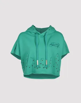 MoistureManagementSystem MinimalistStyle First Row Cropped Fleece Hoodie