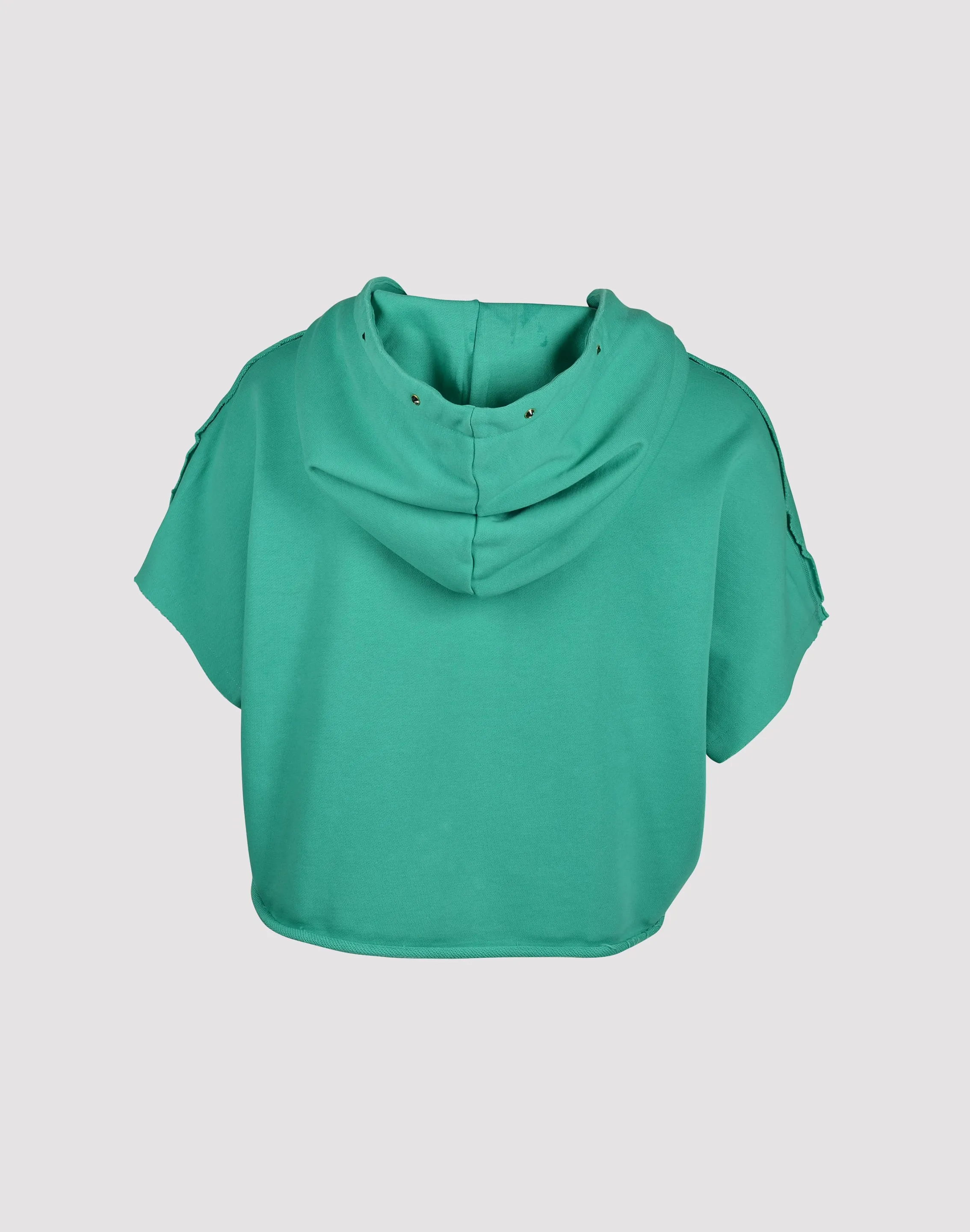 First Row Cropped Fleece Hoodie Fresh Glow Pure Cotton