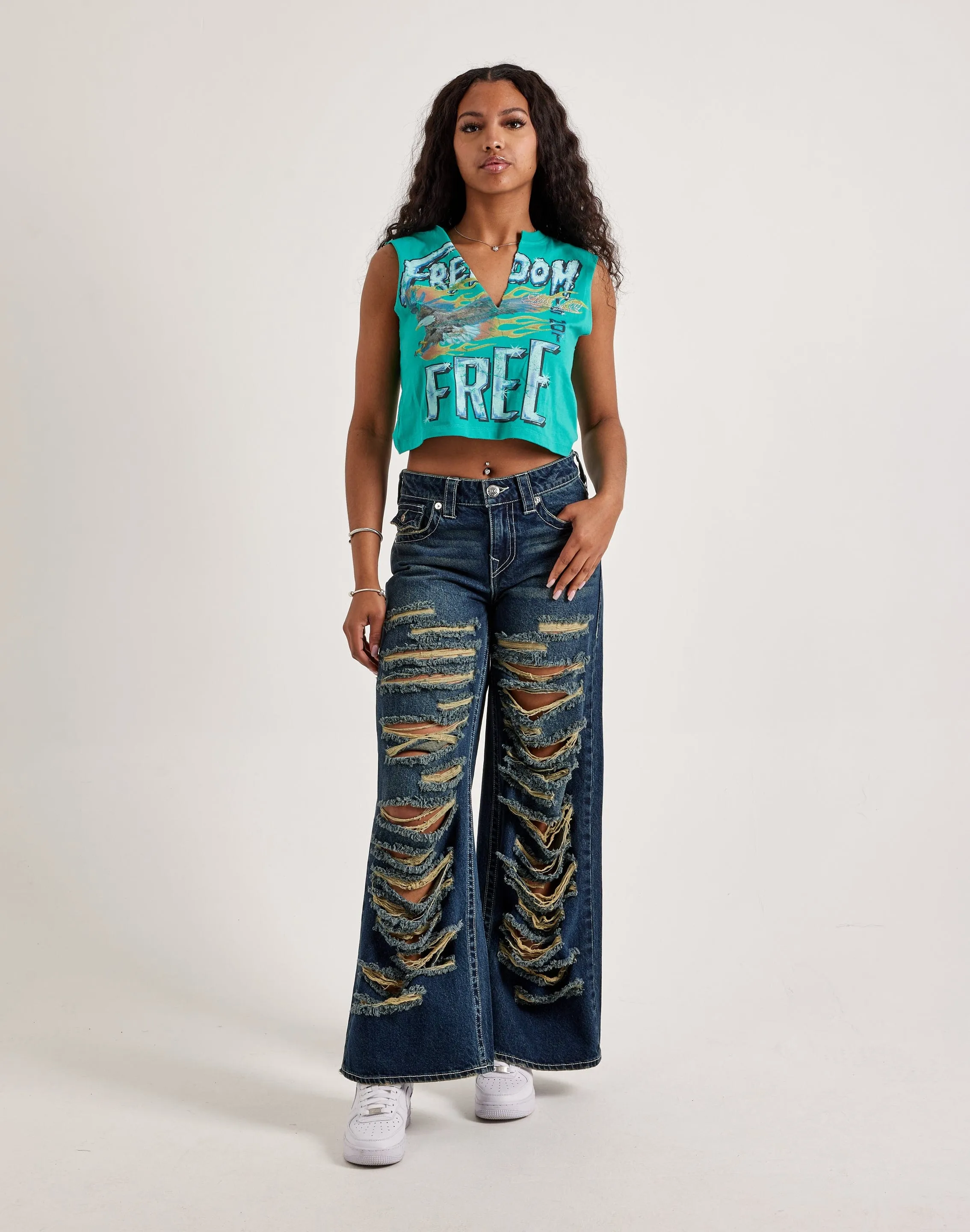 Queen Glow First Row Cropped Muscle Tank Top