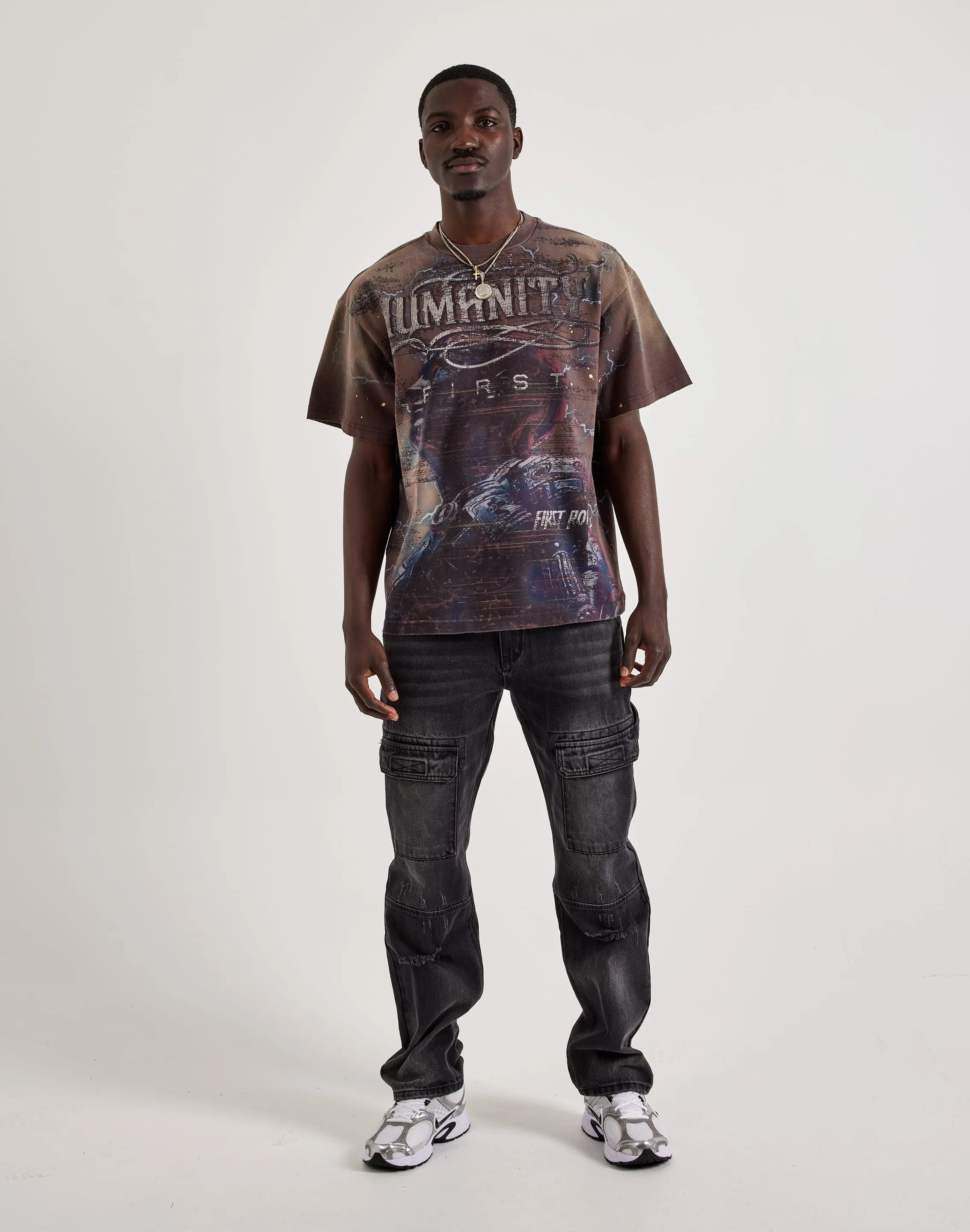 First Row Future Rhinestone Tee BreathableFabric Flow Core