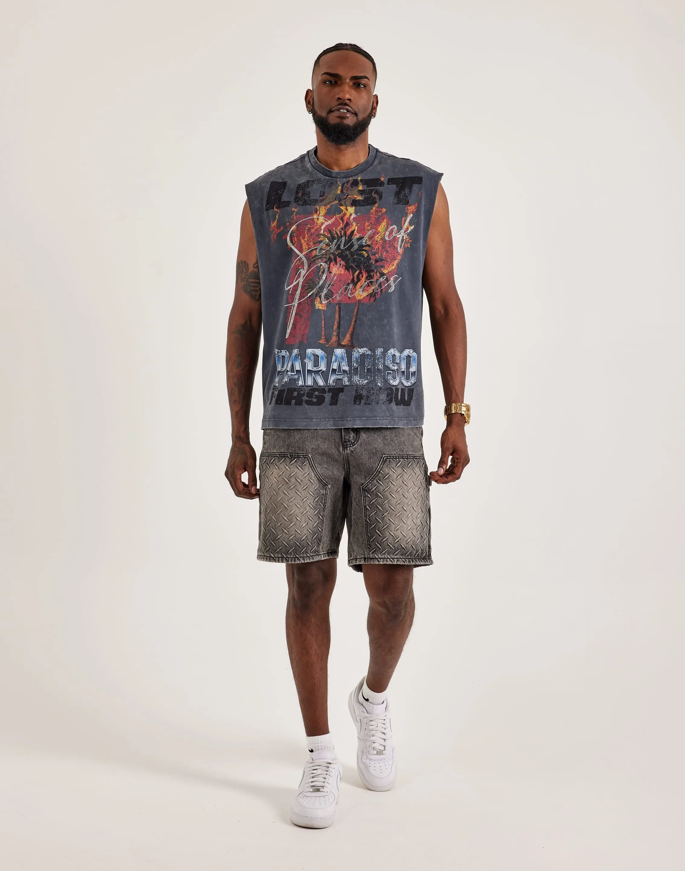 First Row Lost Sleeveless Tee Fearless Mode AntibacterialFinish