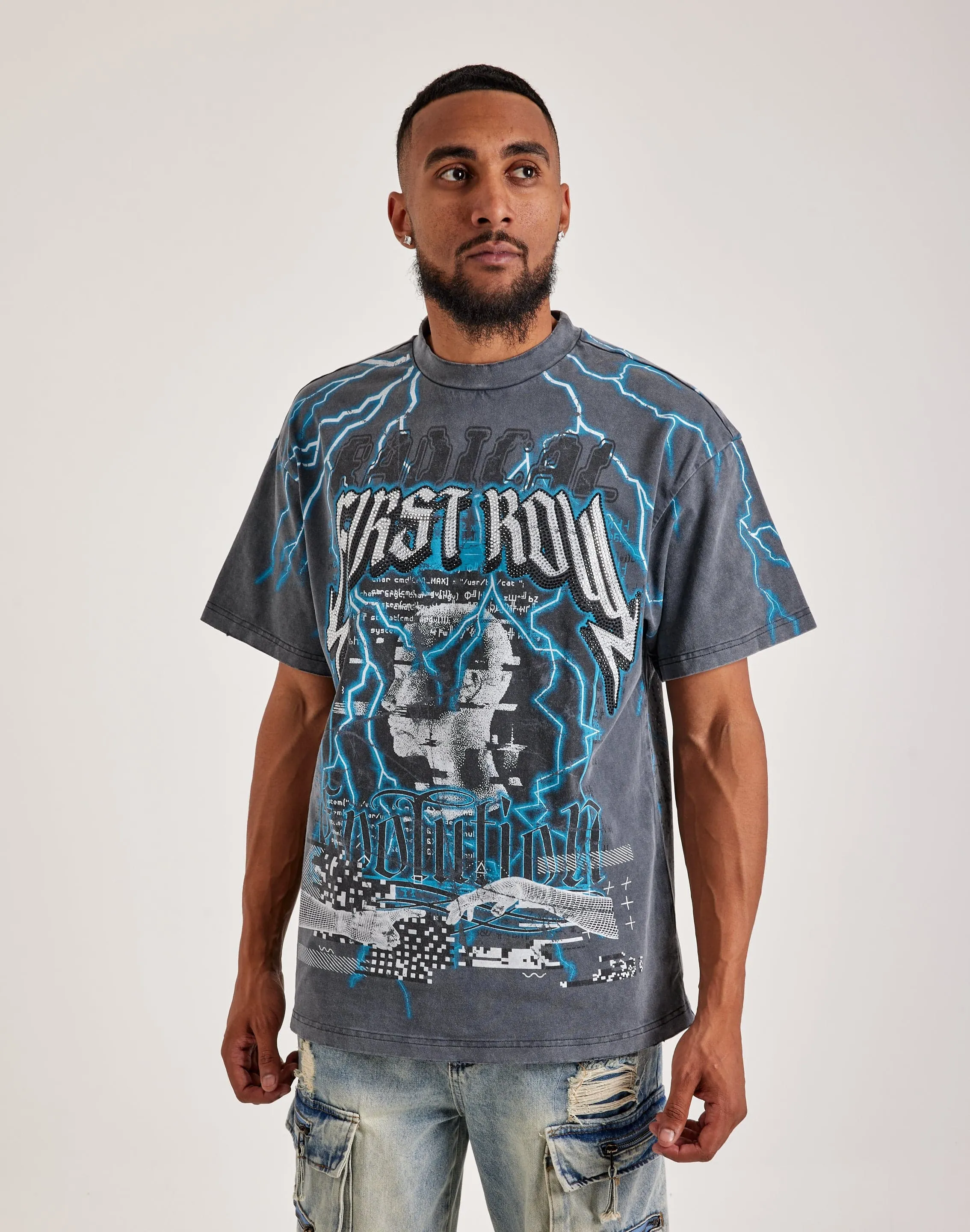First Row Radical Tee Downtown Cool Sequin Glow