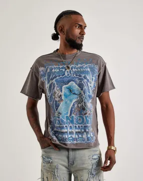 First Row The Future Rhinestone Tee Windproof Outer Layer