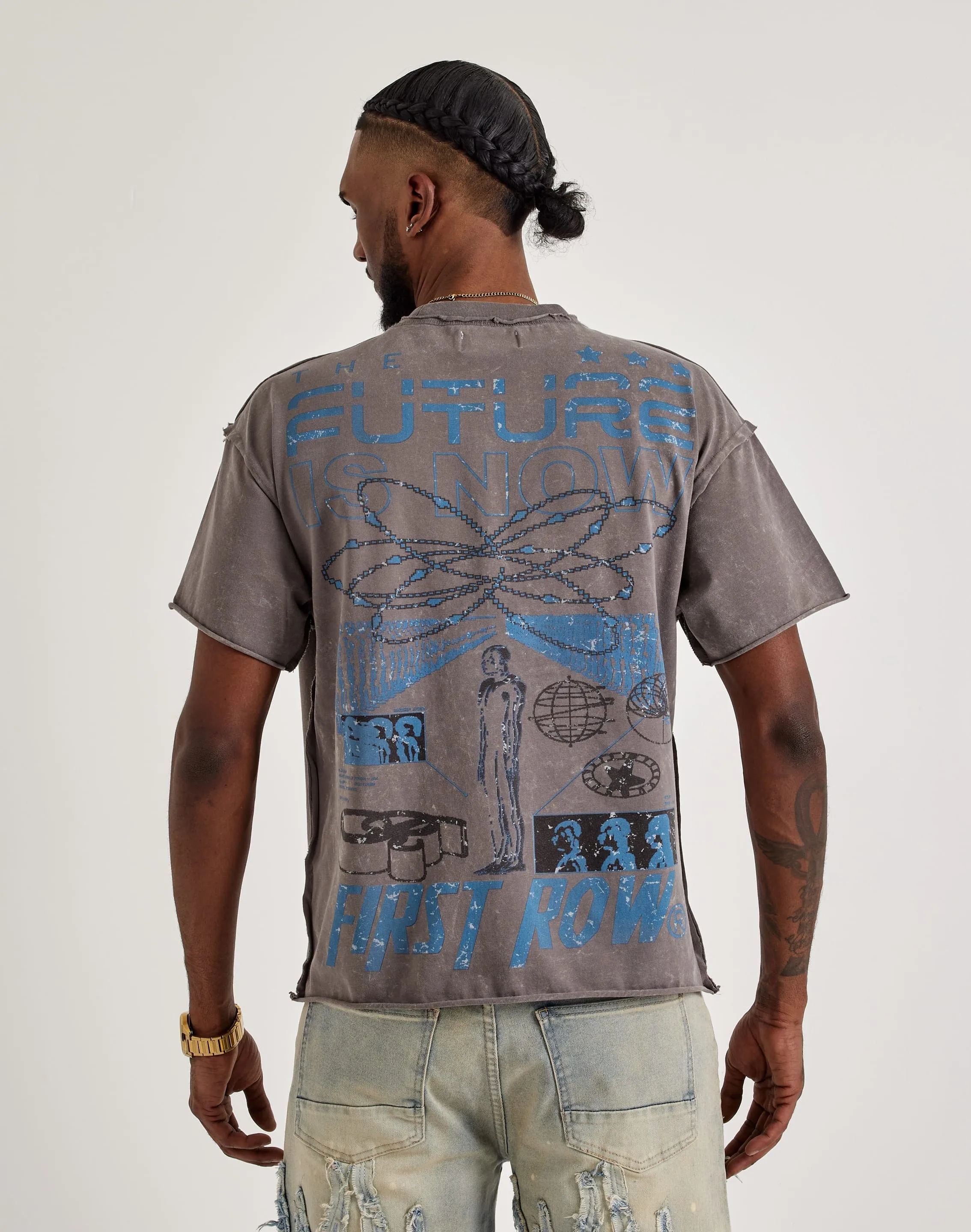 Flexible Hemline First Row The Future Rhinestone Tee