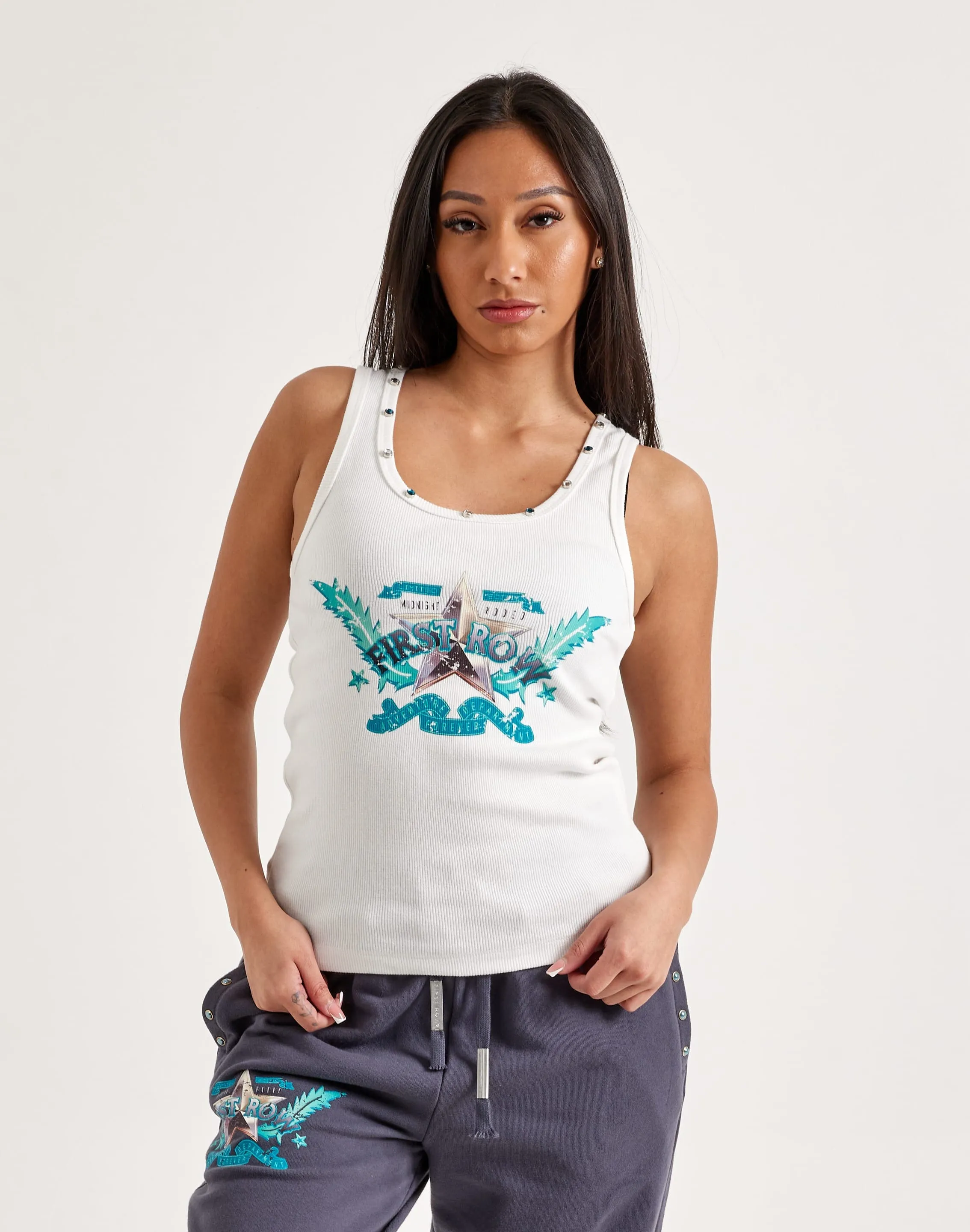 Screen Core First Row Washed Graphic Tank Top
