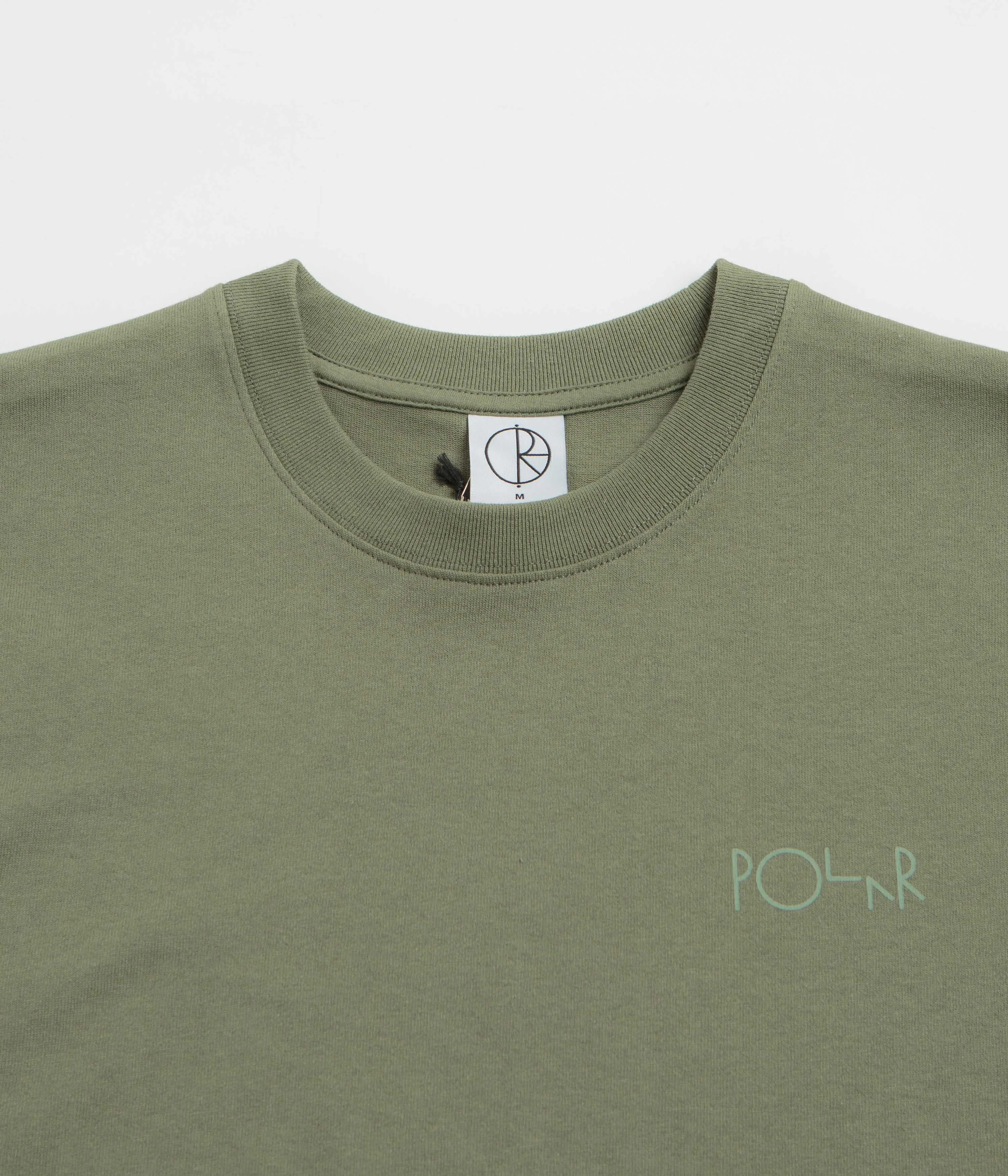 Polar Contrast Stroke Logo T-Shirt - Moss Green Fashion-Forward