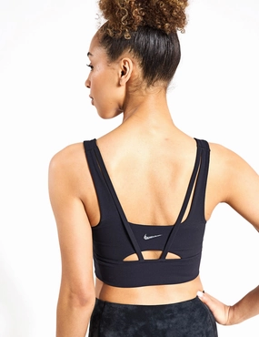 Alate Ellipse Longline Sports Bra - Black/Sail Decorative seams