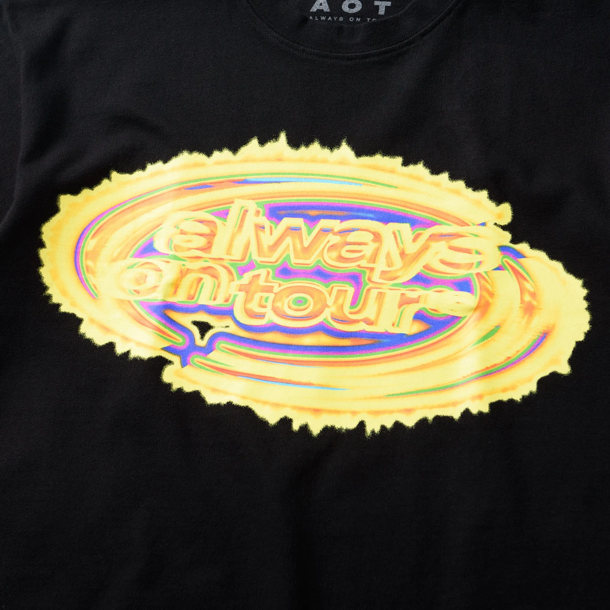 Always On Tour Aura Spinner Tee - Black Indoor Comfort Halter neck