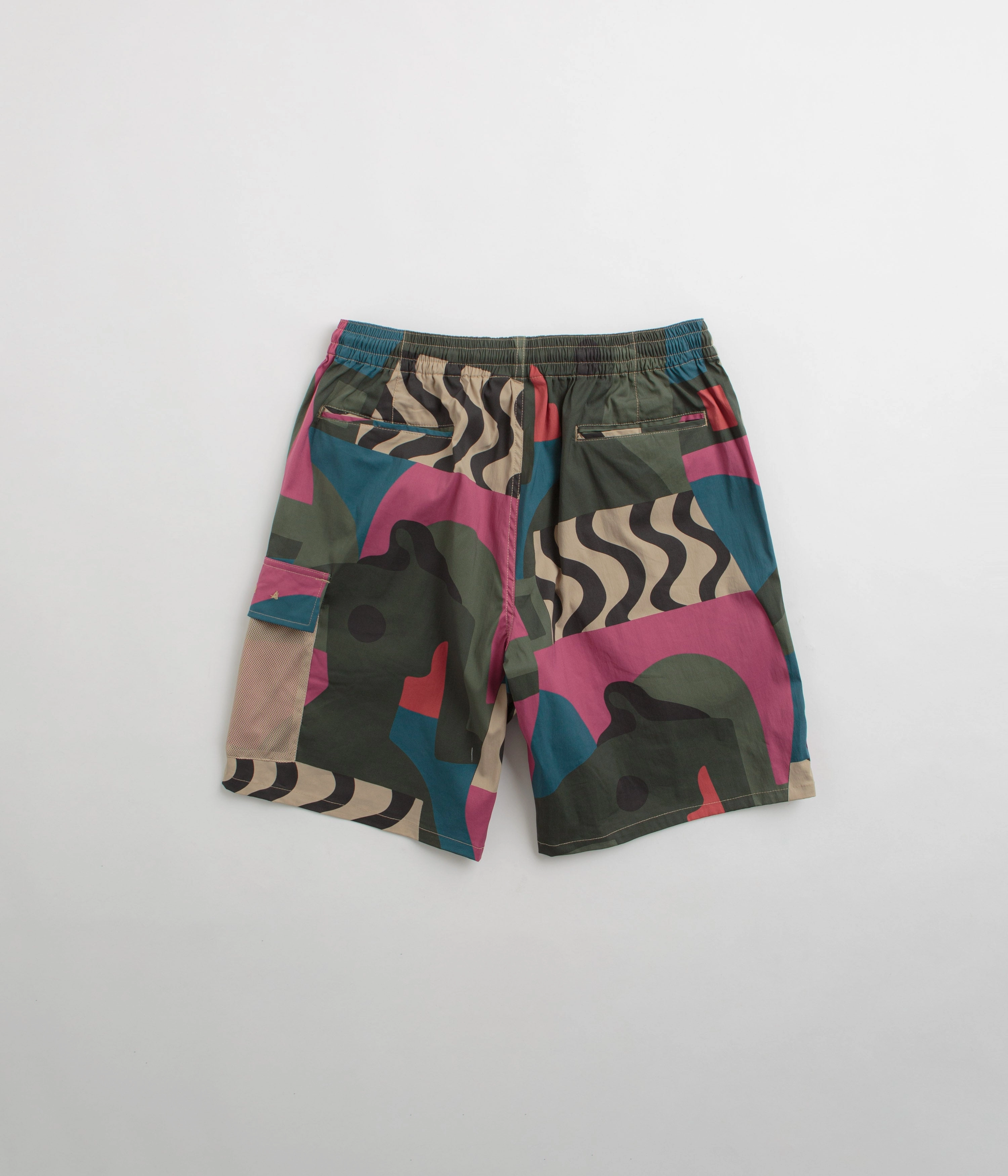 by Parra Distorted Camo Shorts - Pink back-to-school