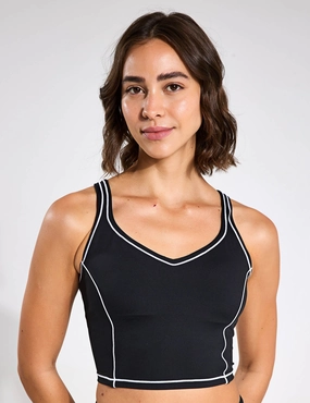 Sleeveless Amara Sports Bra - Black/White