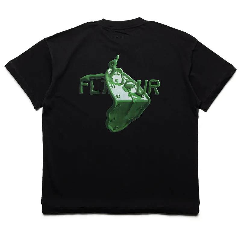 Flaneur Bending Time Tee - Black Loose-fitting Organic Cotton