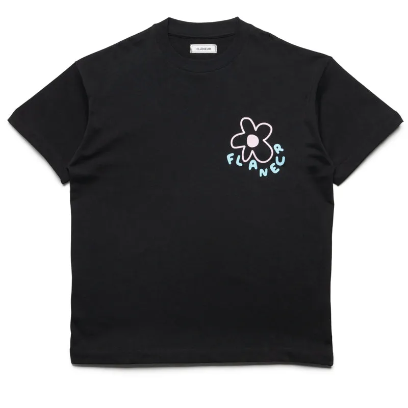 basketball venue Flaneur Blossom Tee - Black