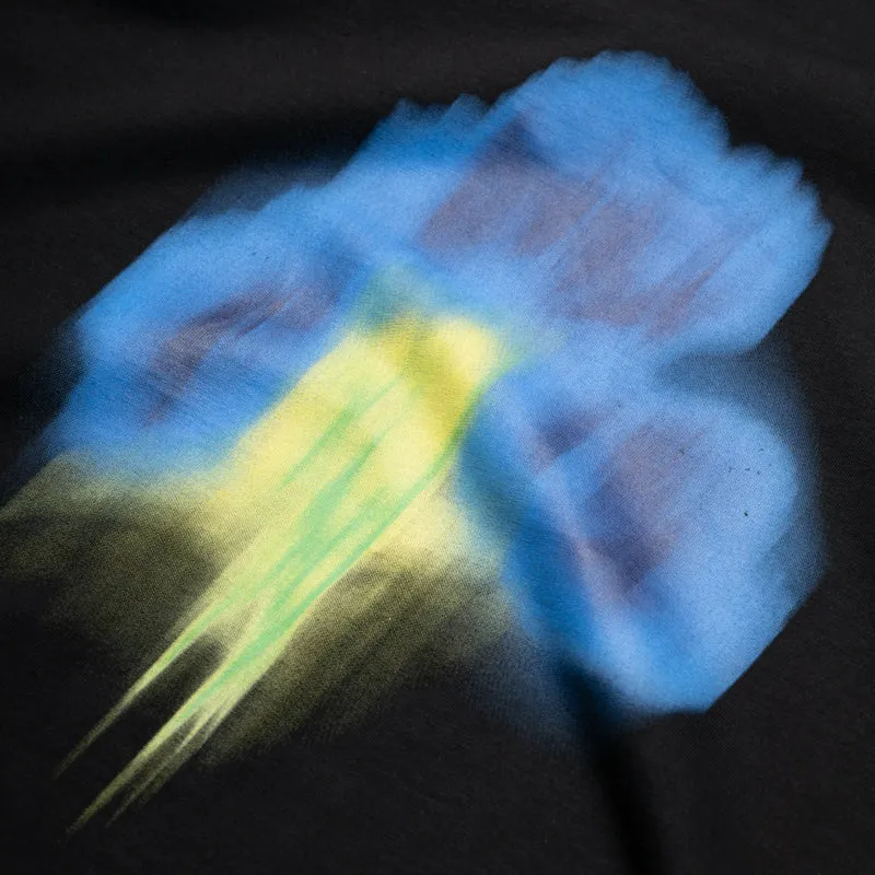 Flaneur Blurred Flower Tee - Black office scene