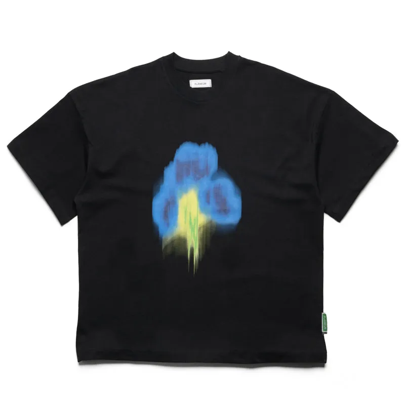 Flaneur Blurred Flower Tee - Black Mansion hypoallergenic