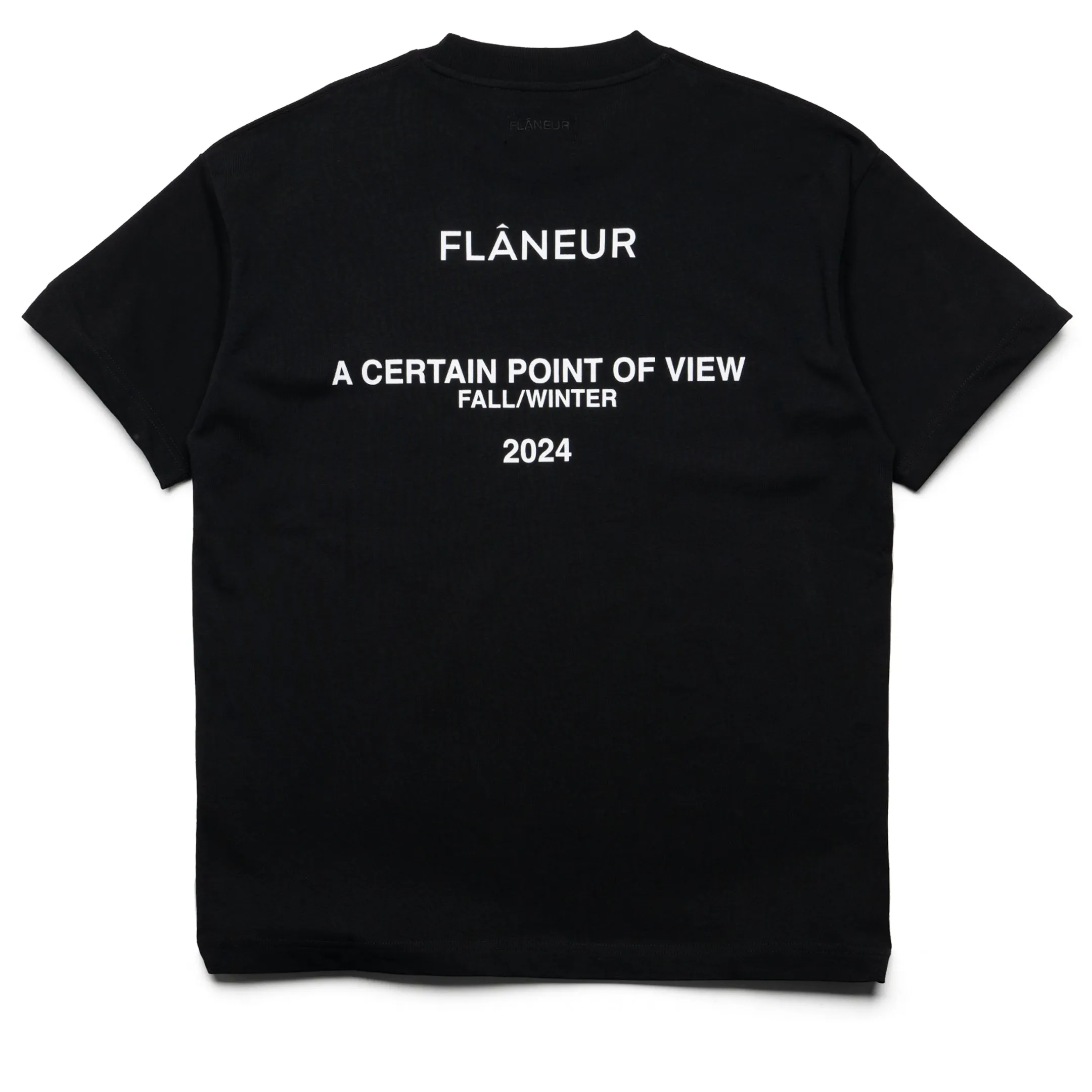 Flaneur Collection Tee - Black Checked shorts silhouette