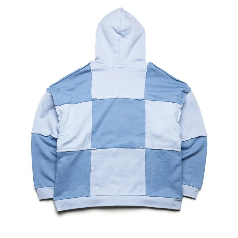 Peccary like Flaneur Cut & Sew Hoodie - Blue