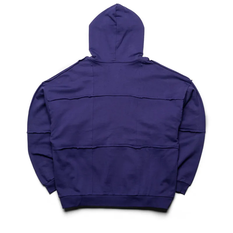Flaneur Cut & Sew Zip Up Hoodie - Purple Wild boar like Cold Weather Gear