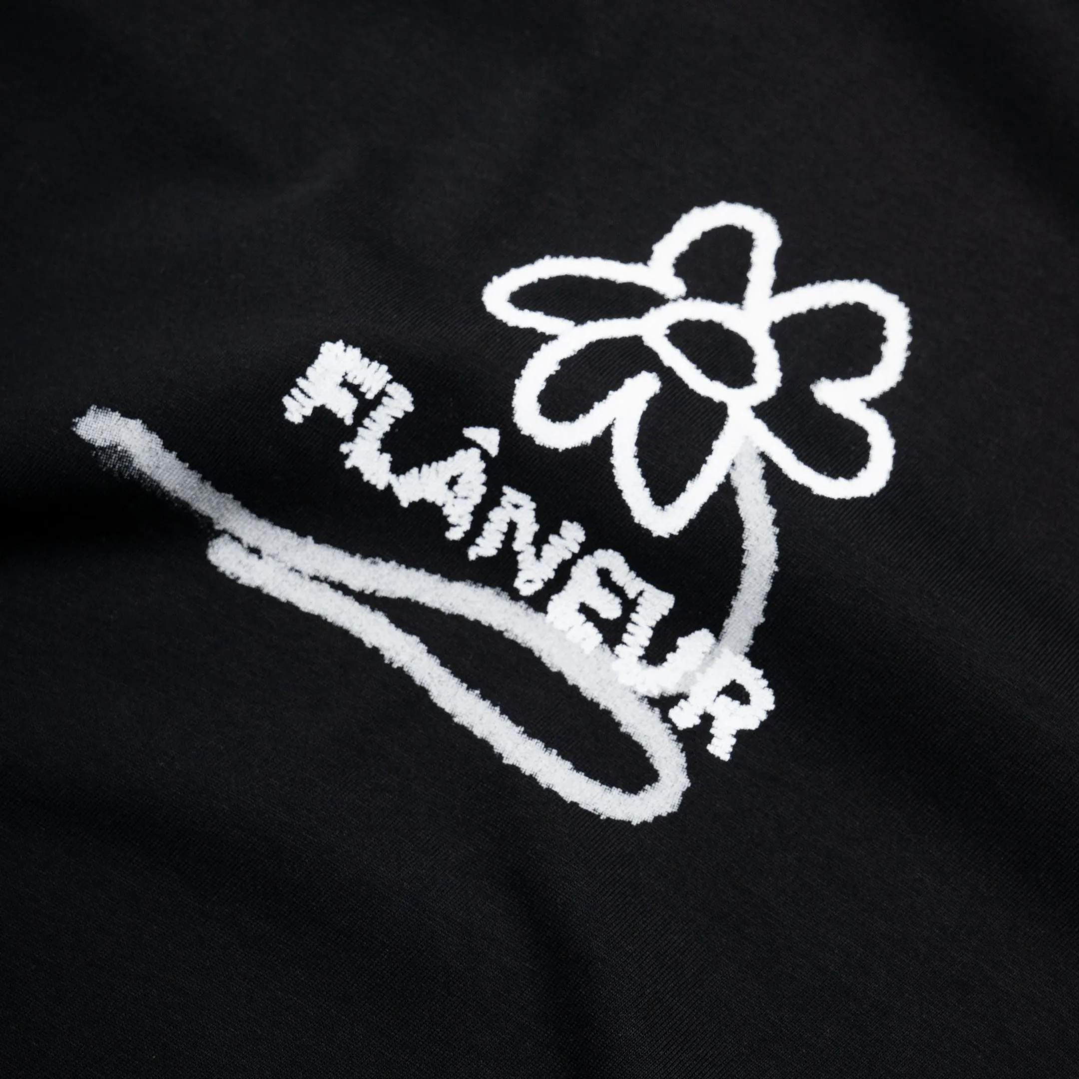 Flaneur Flower Stalk Tee - Black beach venue