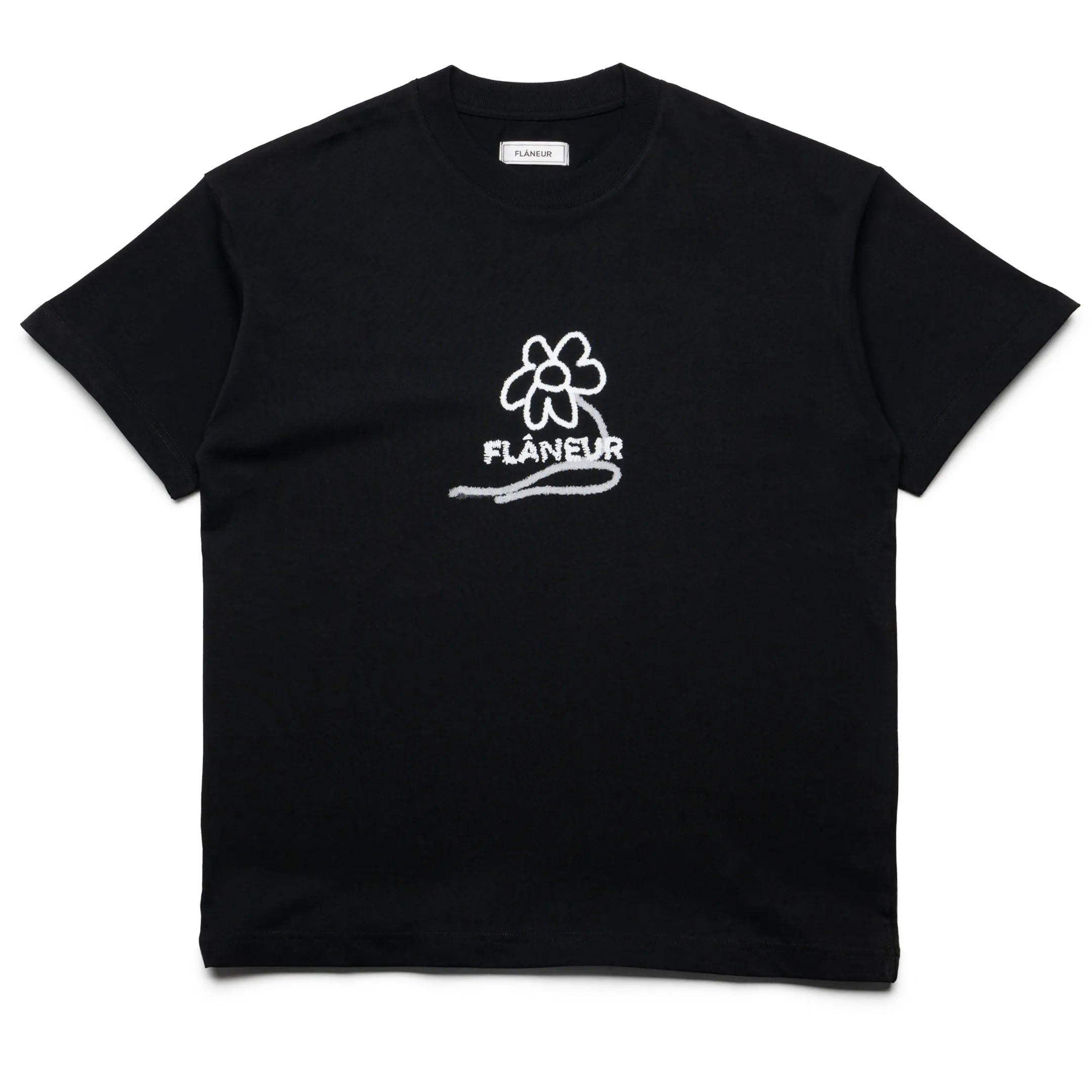 Modern Silhouette Flaneur Flower Stalk Tee - Black