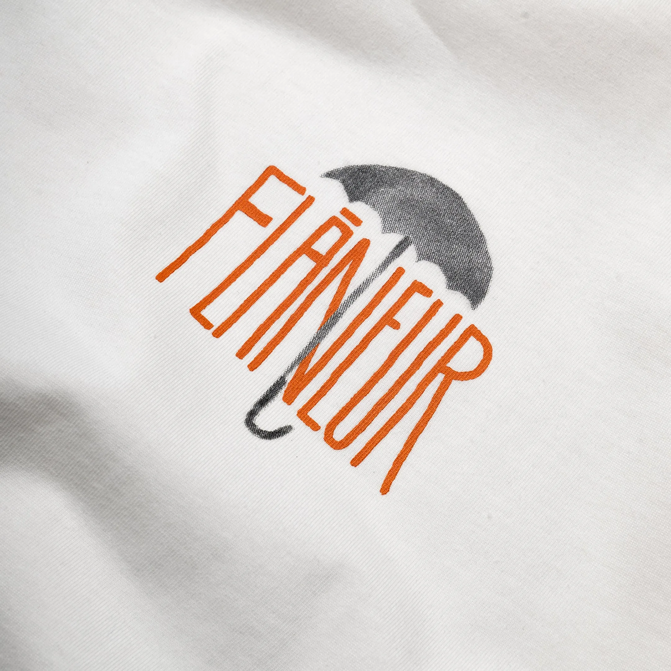 Flaneur Upside Down Tee - White Soft Collar Lining tunic silhouette