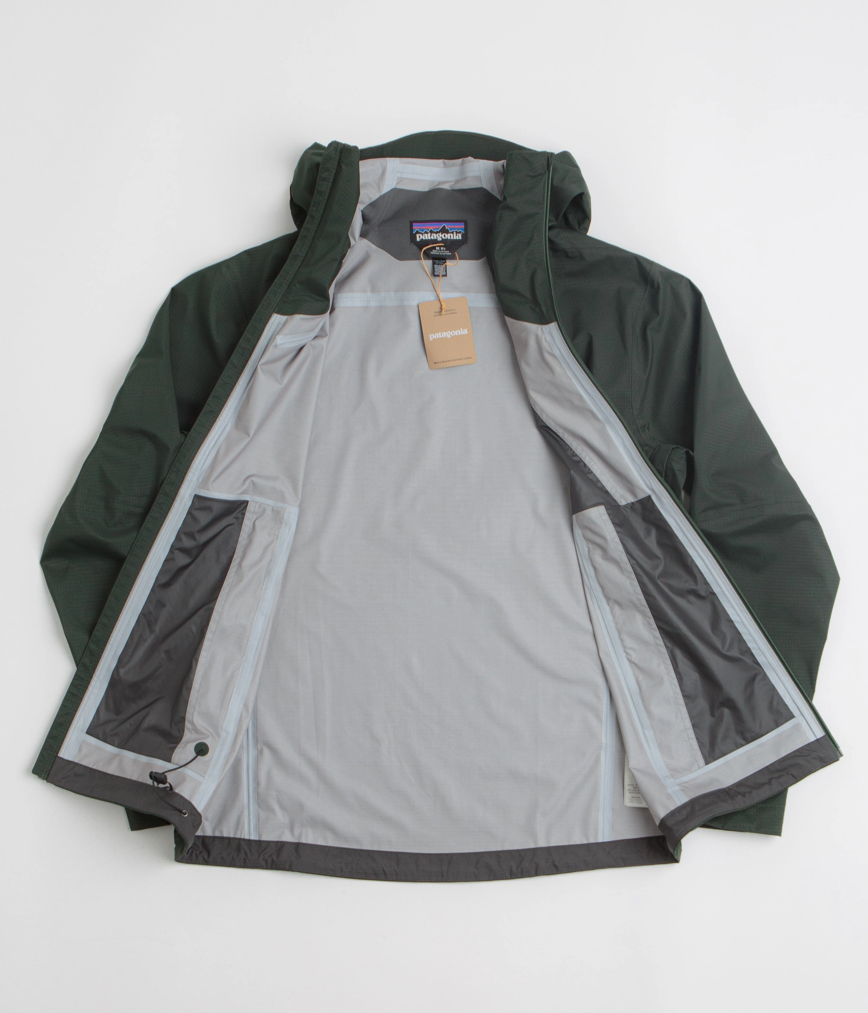 Sporty Shield Patagonia Granite Crest Rain Jacket - Old Growth Green