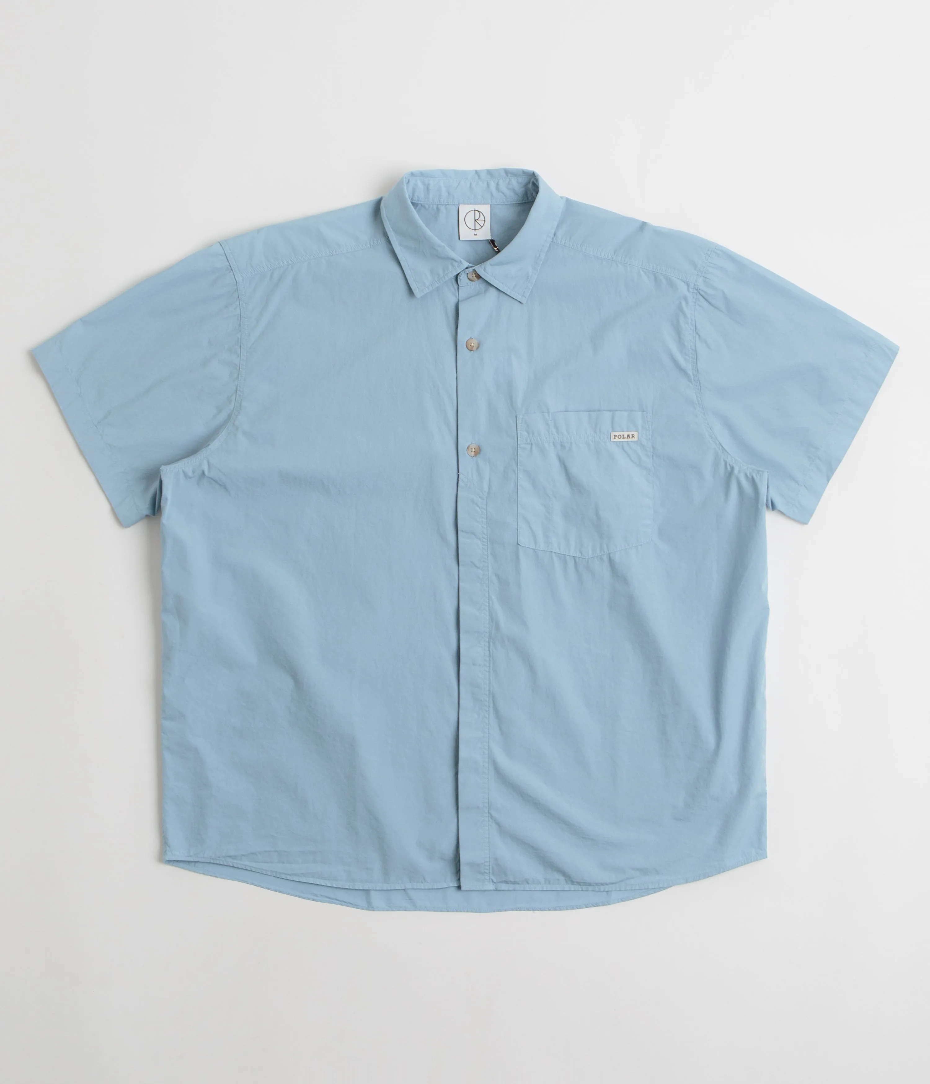 Gift Idea wrinkle free Polar Mitch Short Sleeve Shirt - Dove Blue