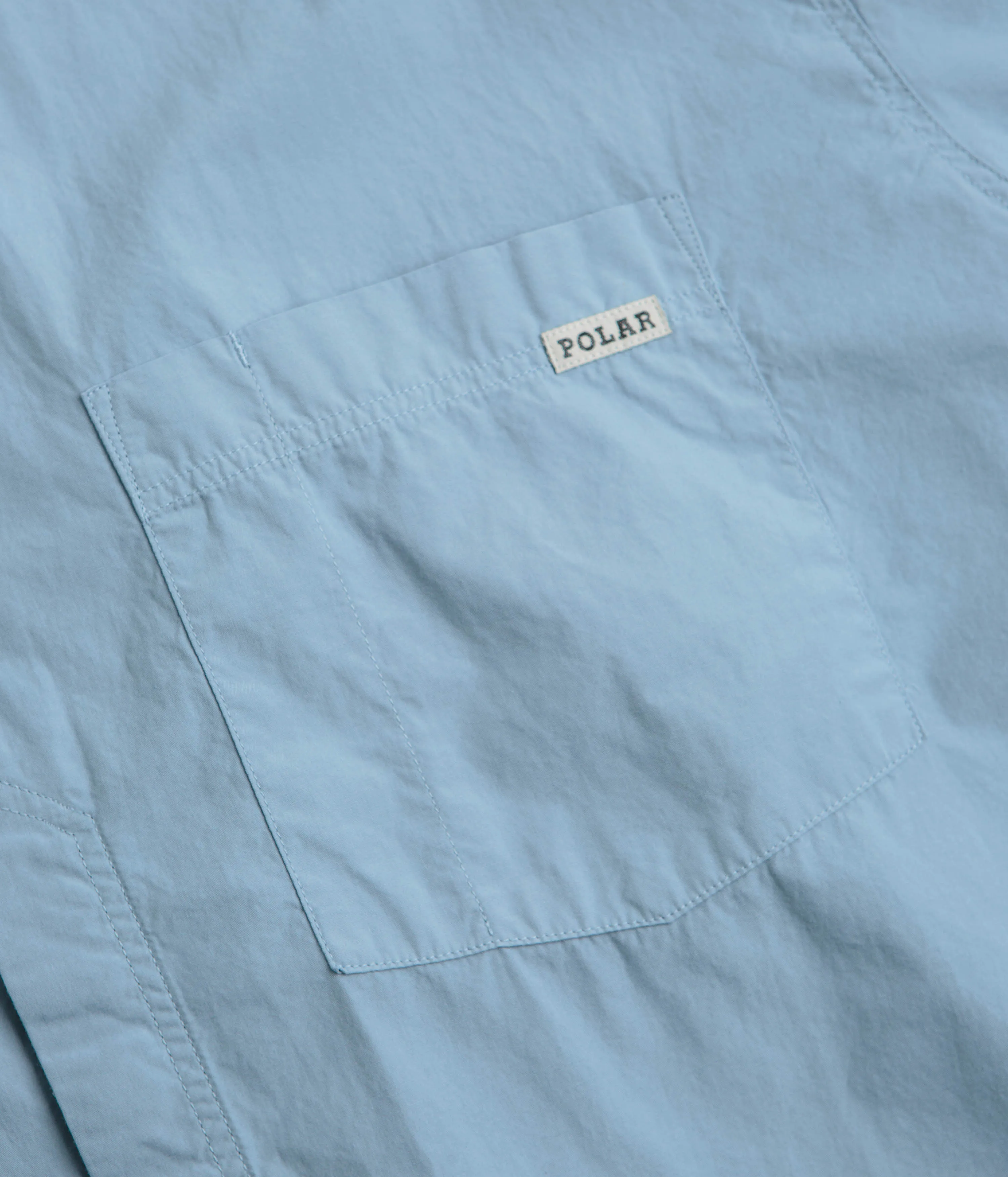 Fitted Shape Polar Mitch Short Sleeve Shirt - Dove Blue