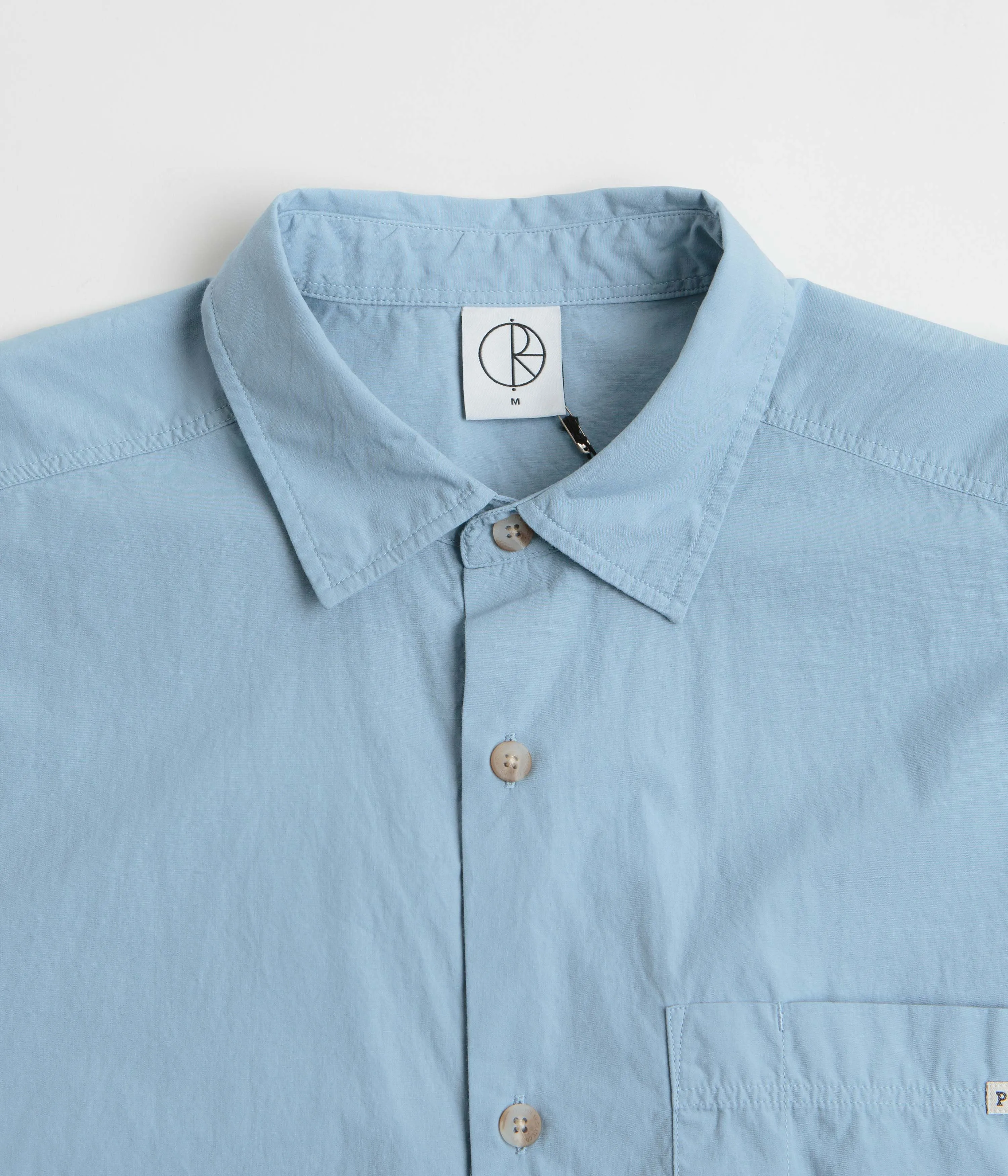 Anniversary Celebration Breathable Material Polar Mitch Short Sleeve Shirt - Dove Blue
