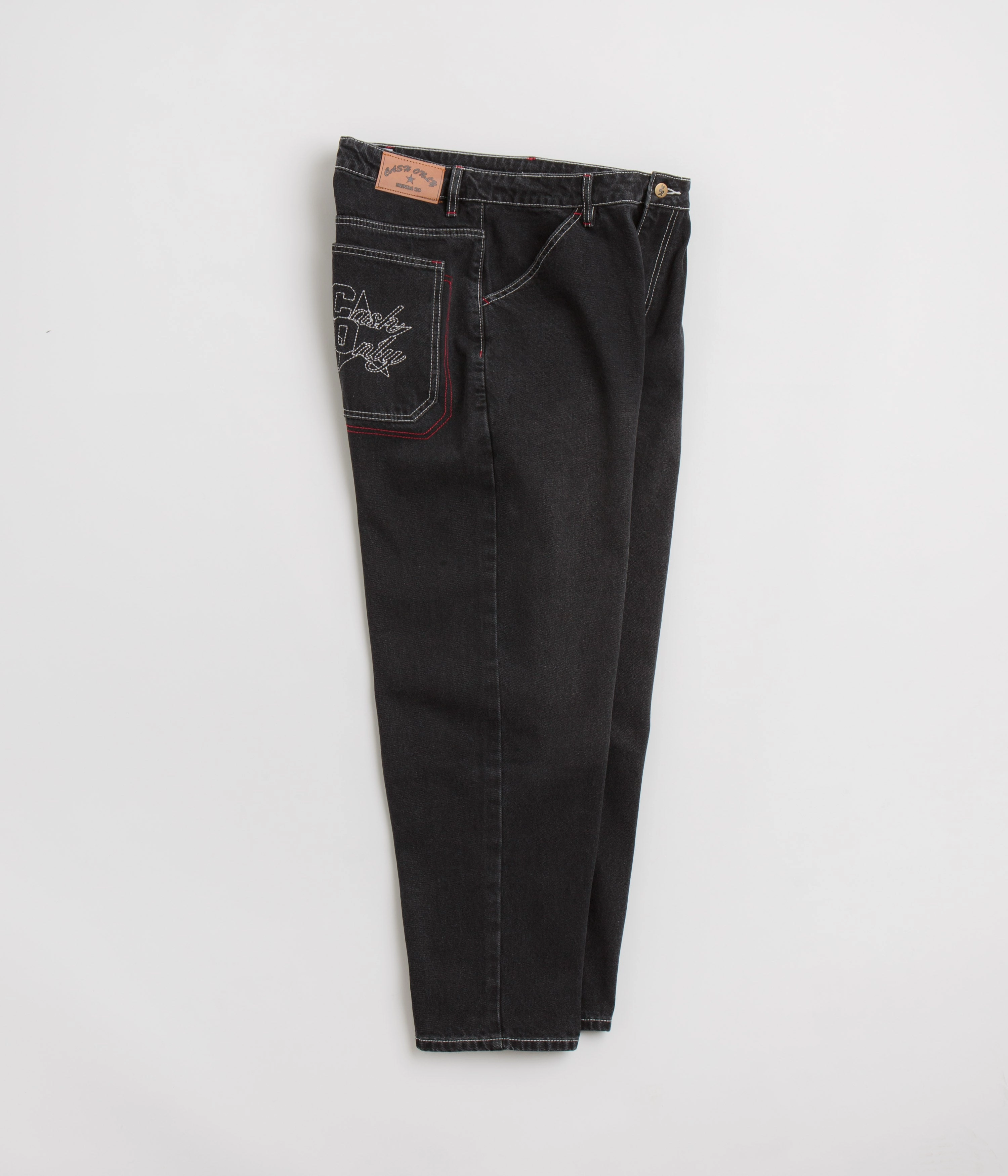 Cash Only Halftime Jeans - Distressed Black Durable Seams