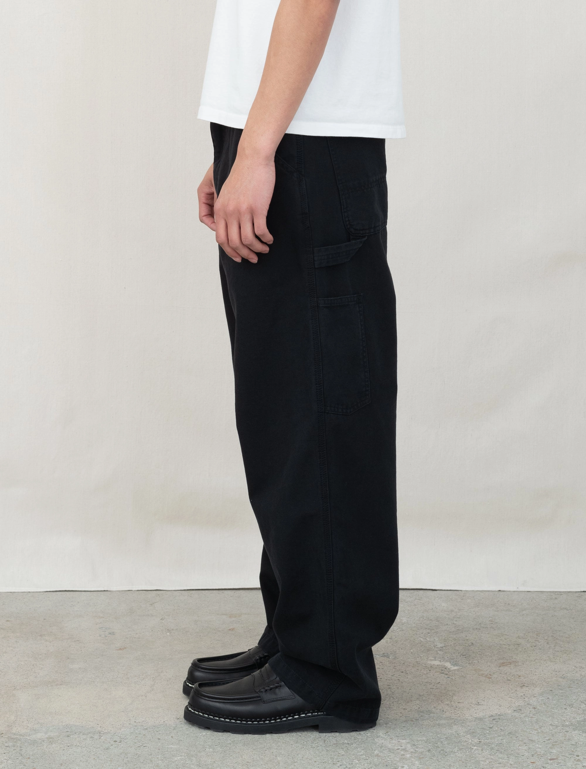 Non Bulk ElasticWaistband OG Single Knee Pant Black (Stone Wash)