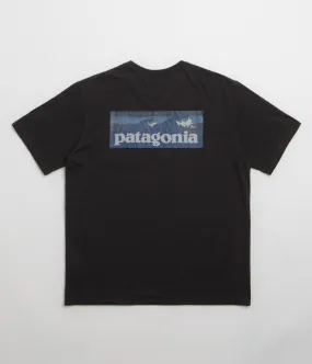 Patagonia Boardshort Logo Pocket Responsibili-Tee T-Shirt - Ink Black Daily Use Mountainous region