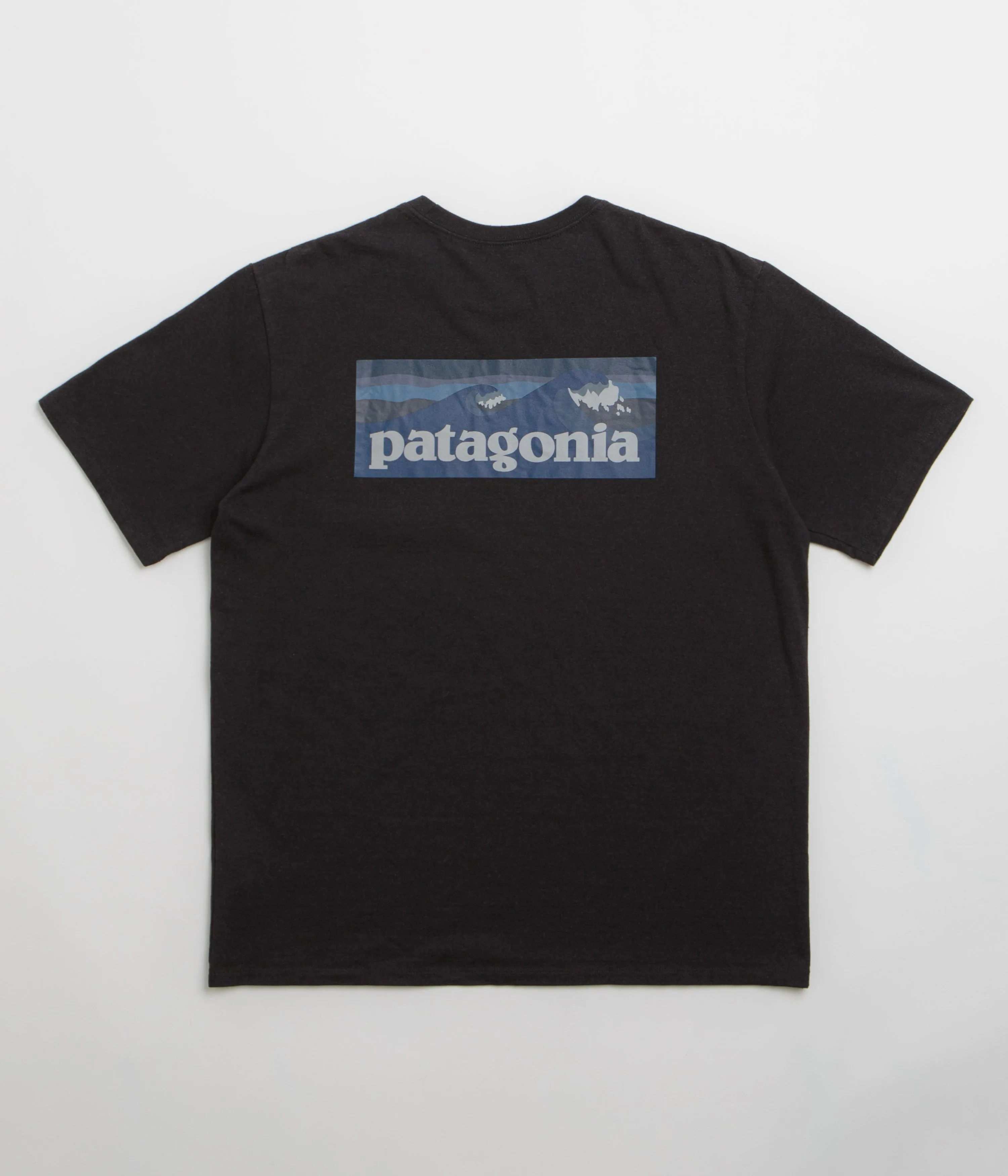 Patagonia Boardshort Logo Pocket Responsibili-Tee T-Shirt - Ink Black Daily Use Mountainous region