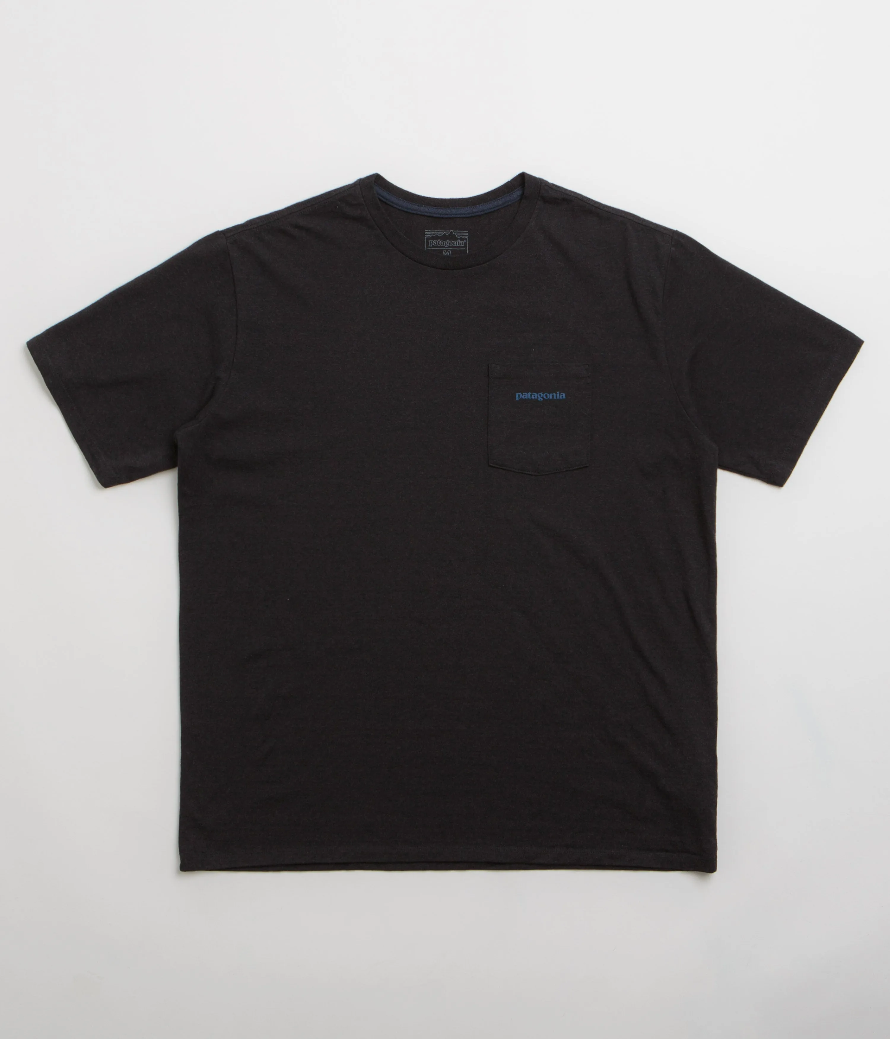 museum venue Resort Patagonia Boardshort Logo Pocket Responsibili-Tee T-Shirt - Ink Black