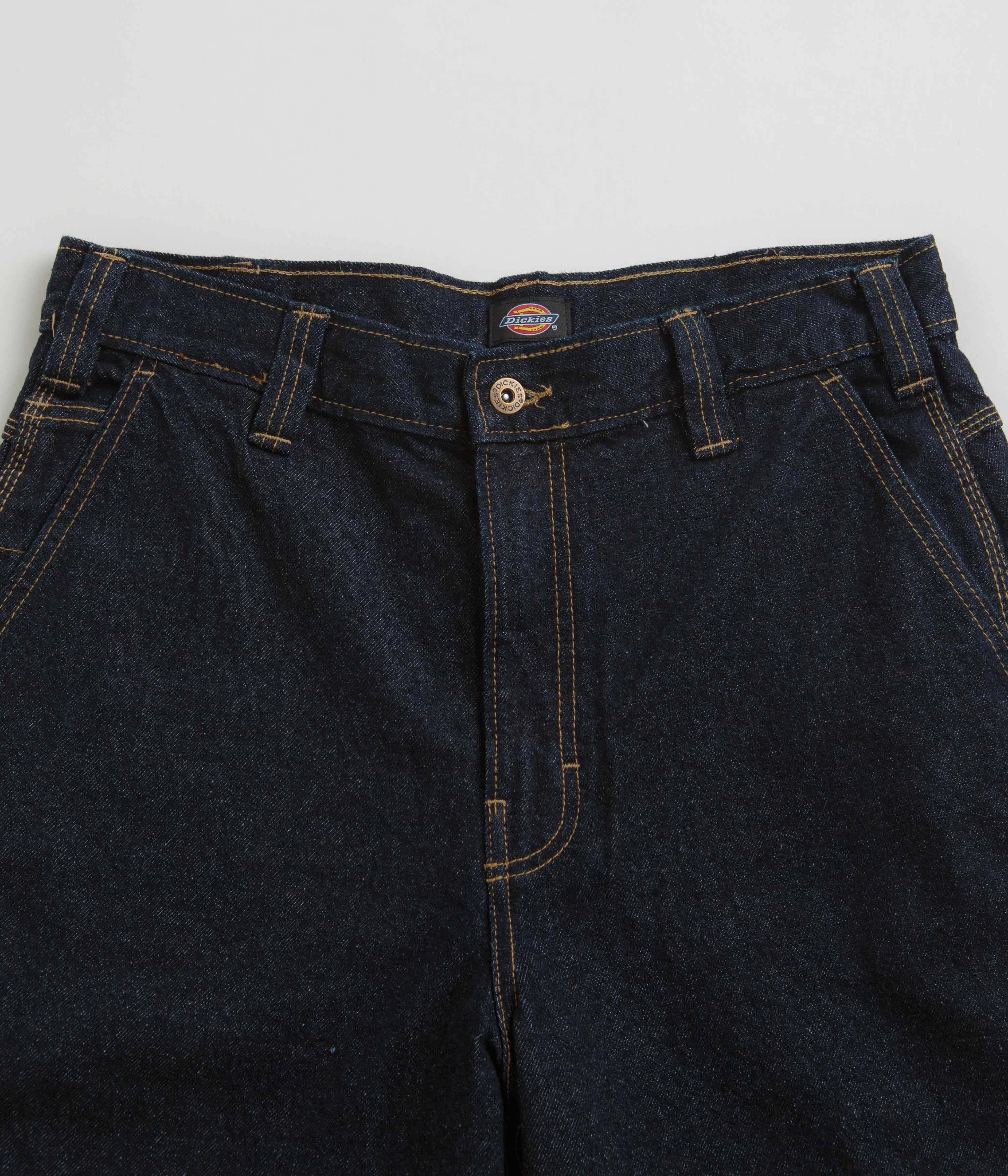 Dickies Madison Denim Shorts - Rinsed Durable Weave Fabric Durable Feel
