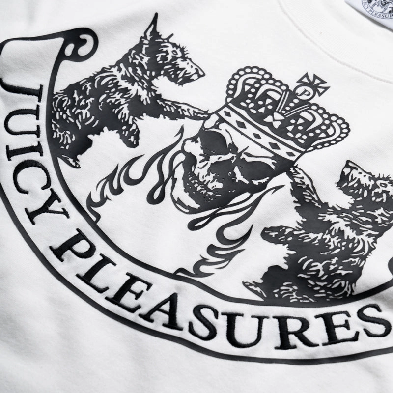 festival event Pleasures Skull Crest Heavyweight Tee - White