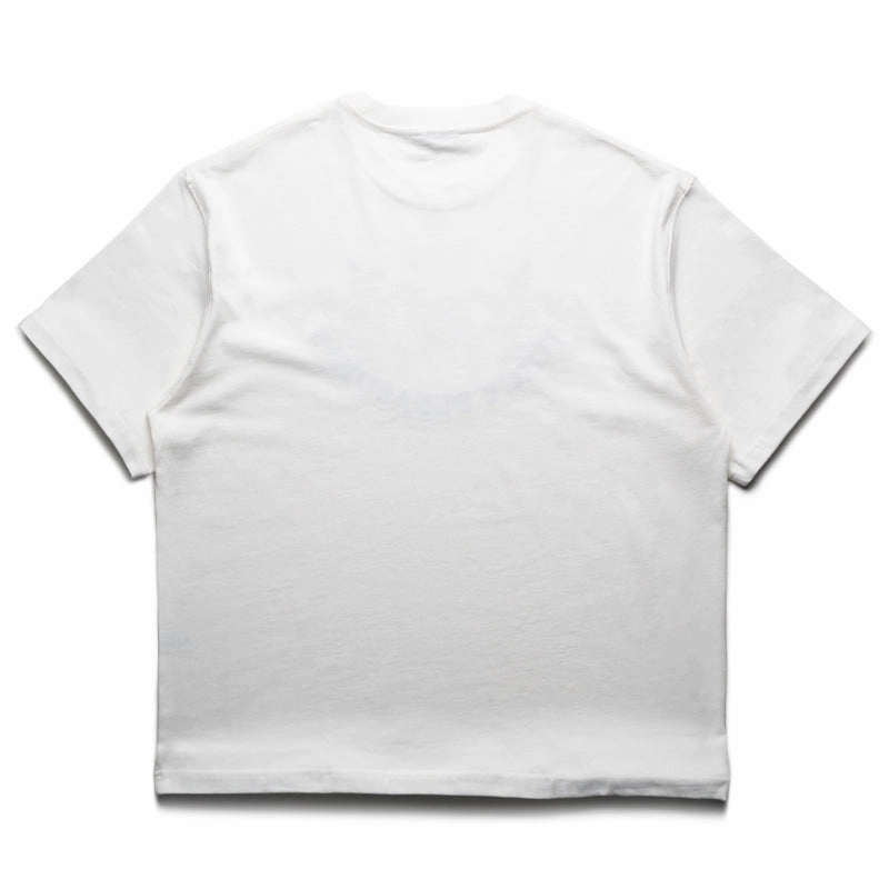 Seamless Shoulder Transition stretchy fabric Pleasures Skull Crest Heavyweight Tee - White