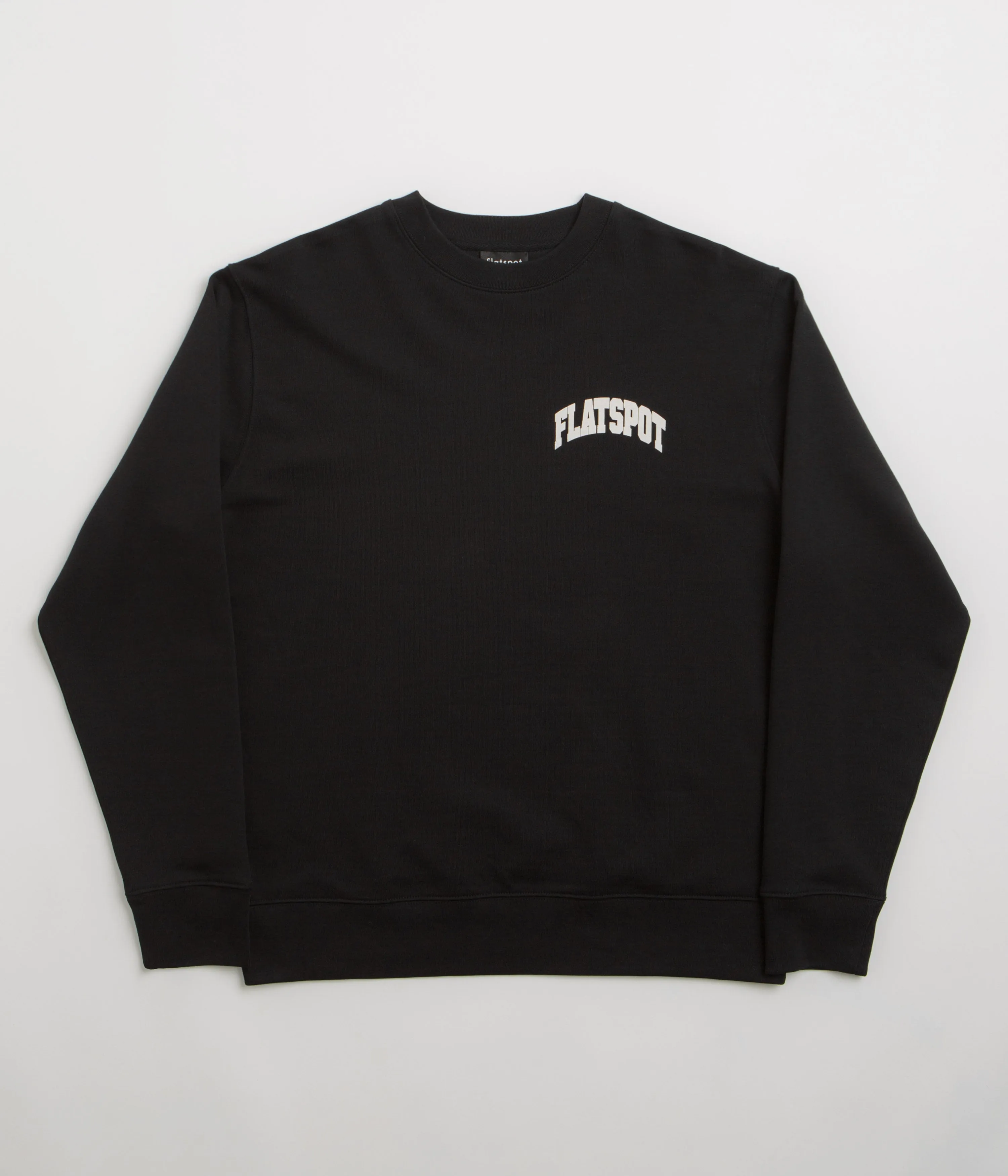 Weekend Ready Home Comfort flatspot Collegiate Crewneck Sweatshirt - Black