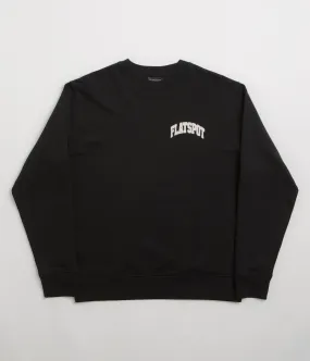 Weekend Ready Home Comfort flatspot Collegiate Crewneck Sweatshirt - Black