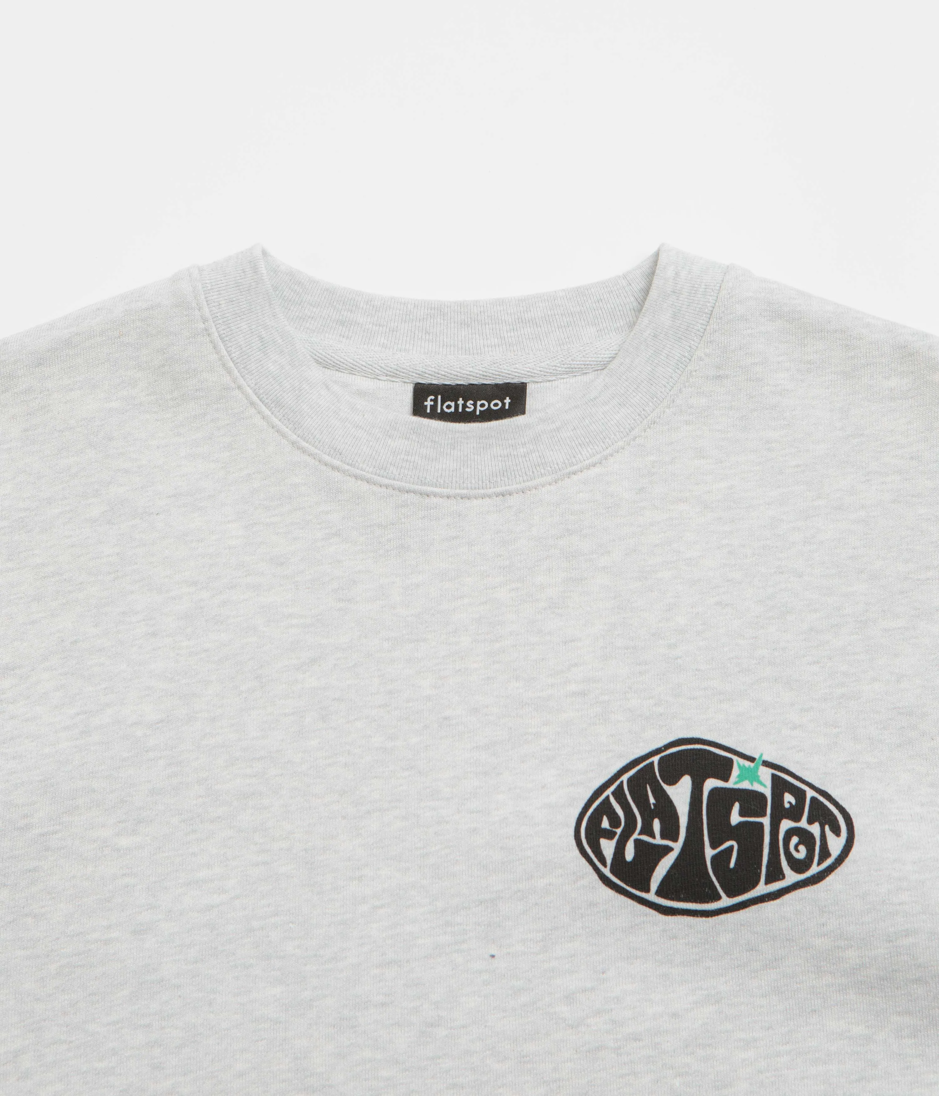 flatspot Hole Crewneck Sweatshirt - Cool Heather Grey Vintage Style