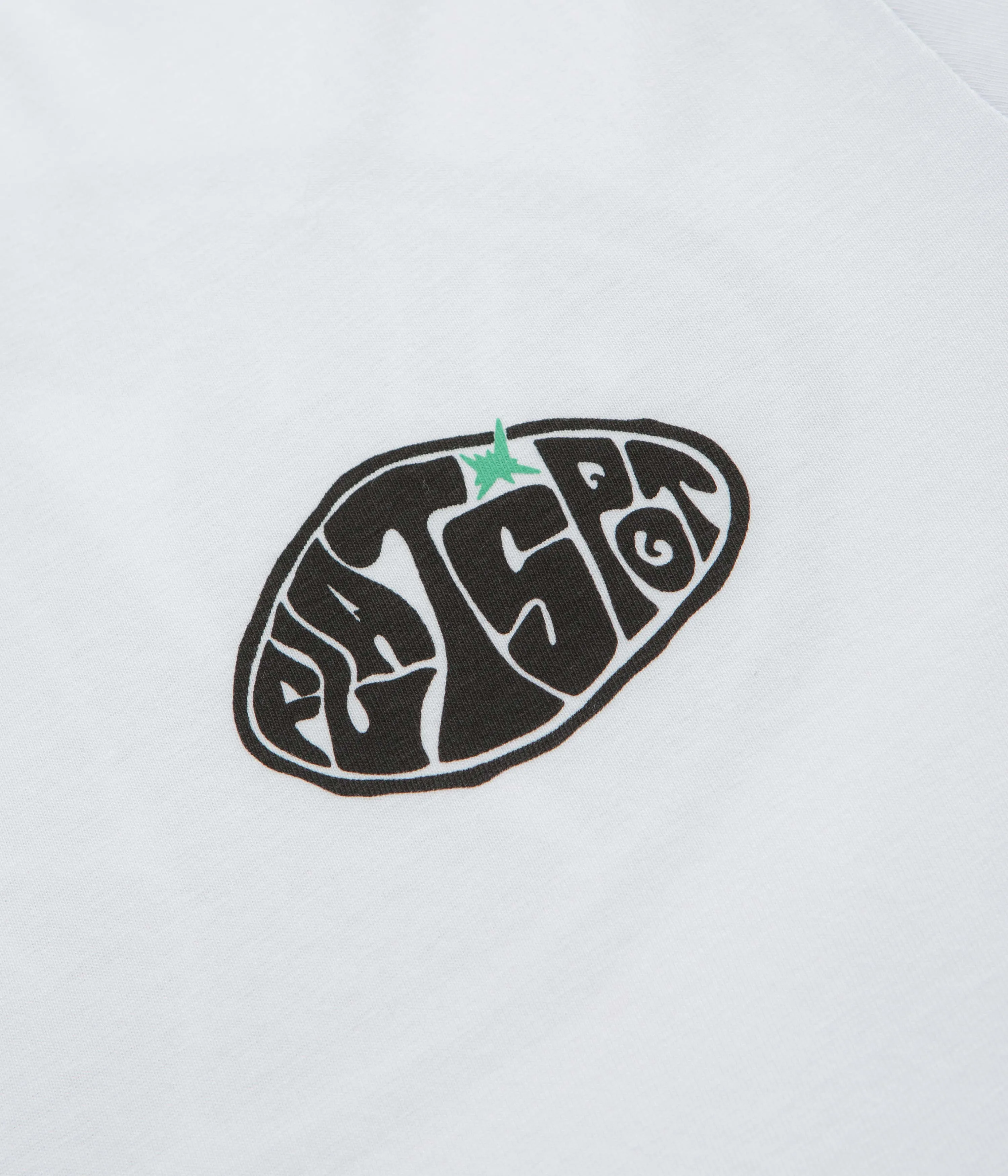 flatspot Hole T-Shirt - White Adjustable Feature short hem