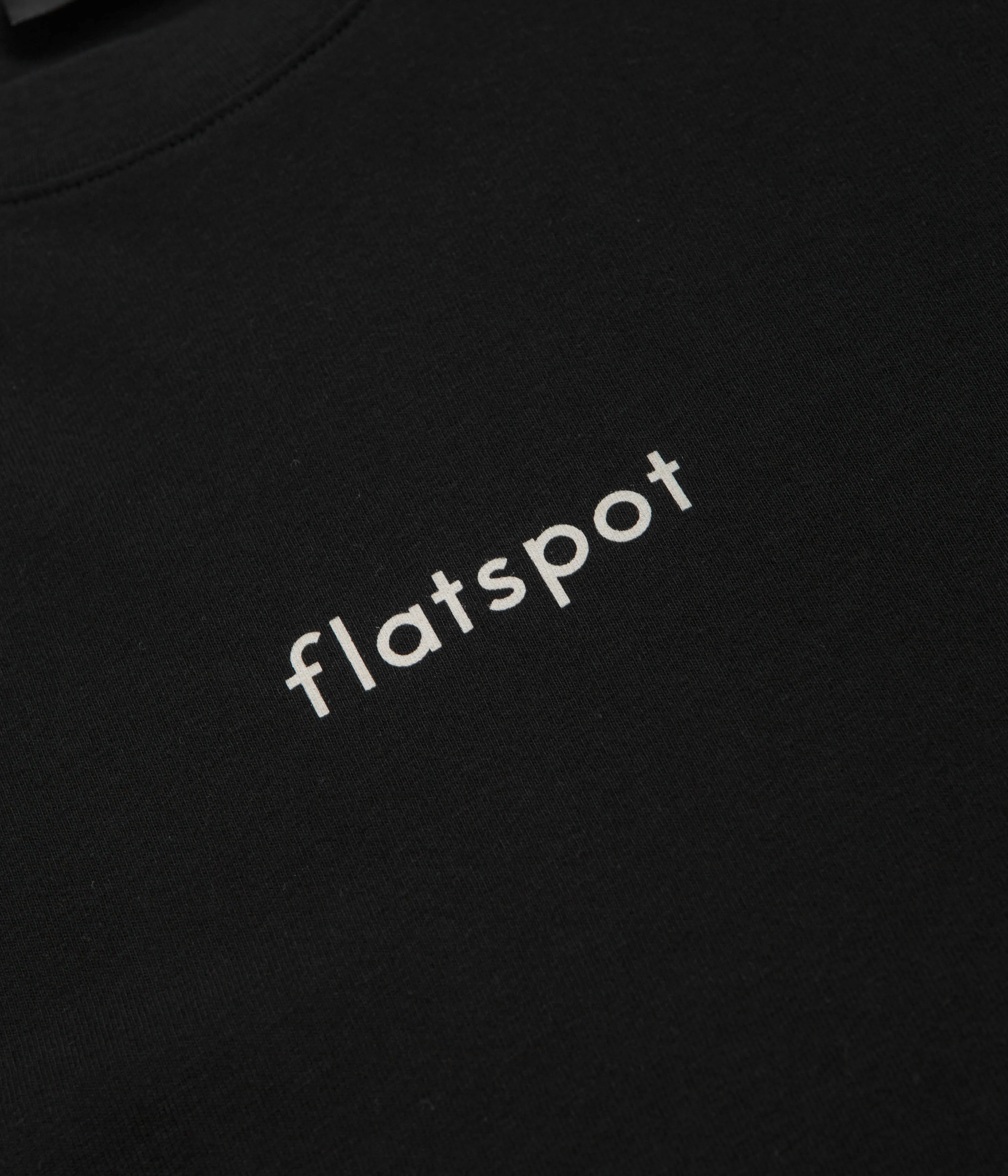 flatspot Lowercase Logo T-Shirt - Black Minimalist Design Cold Climate