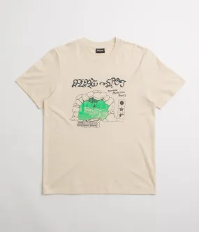 flatspot Terrible Mysterious Beauty T-Shirt - Natural Raw label