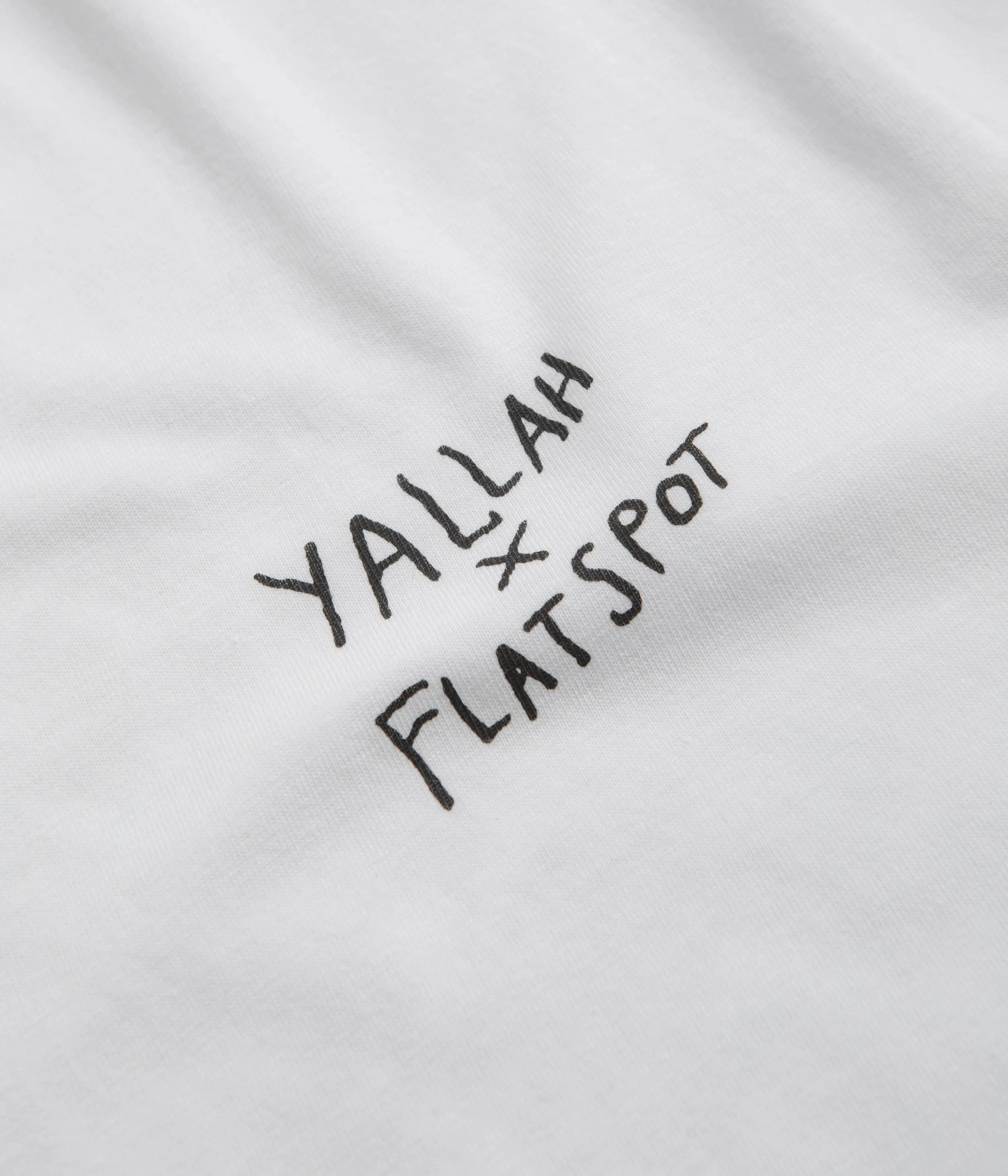 flatspot x Yallah T-Shirt - White Tapered badminton venue