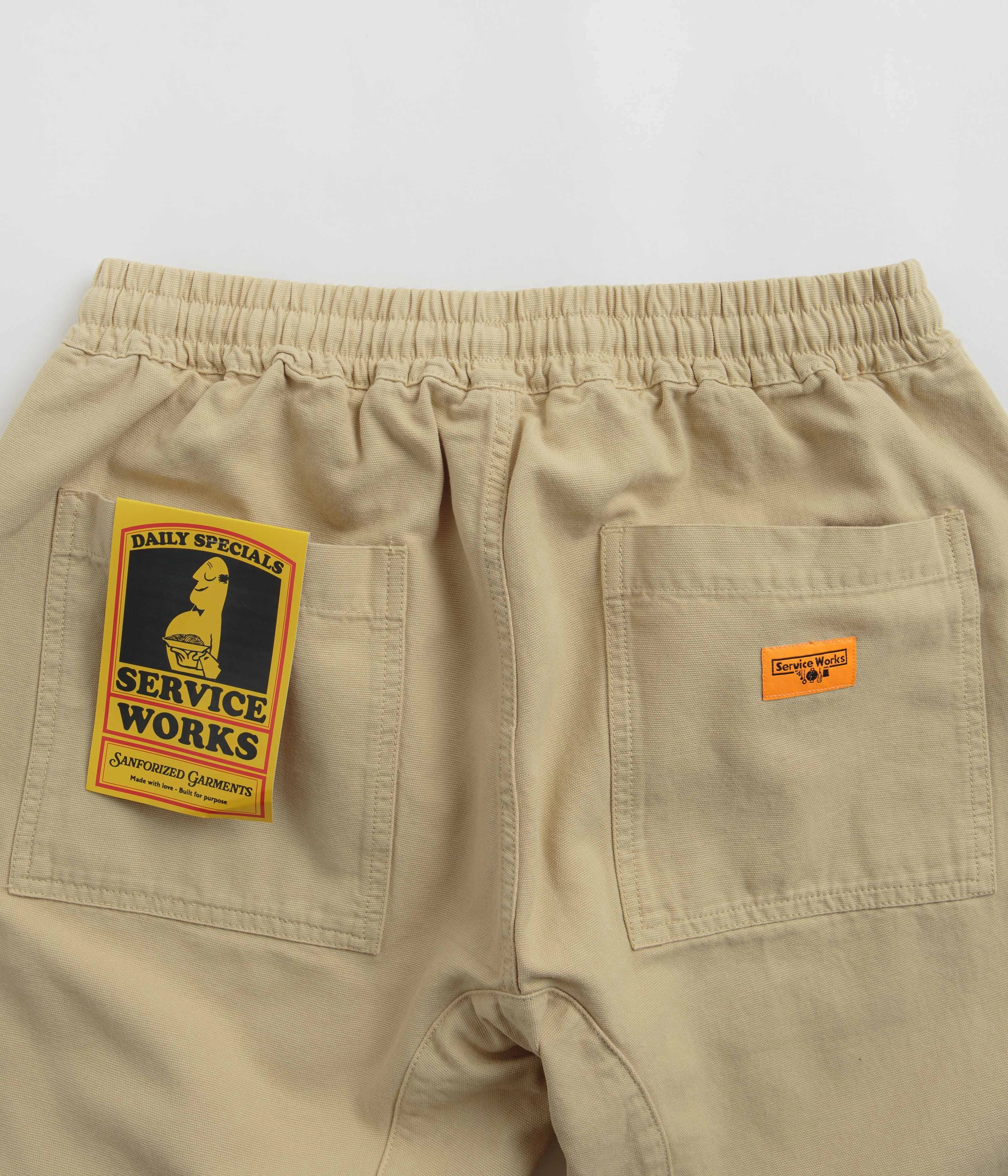 Water Resistant Finish Service Works Classic Chef Pants - Khaki