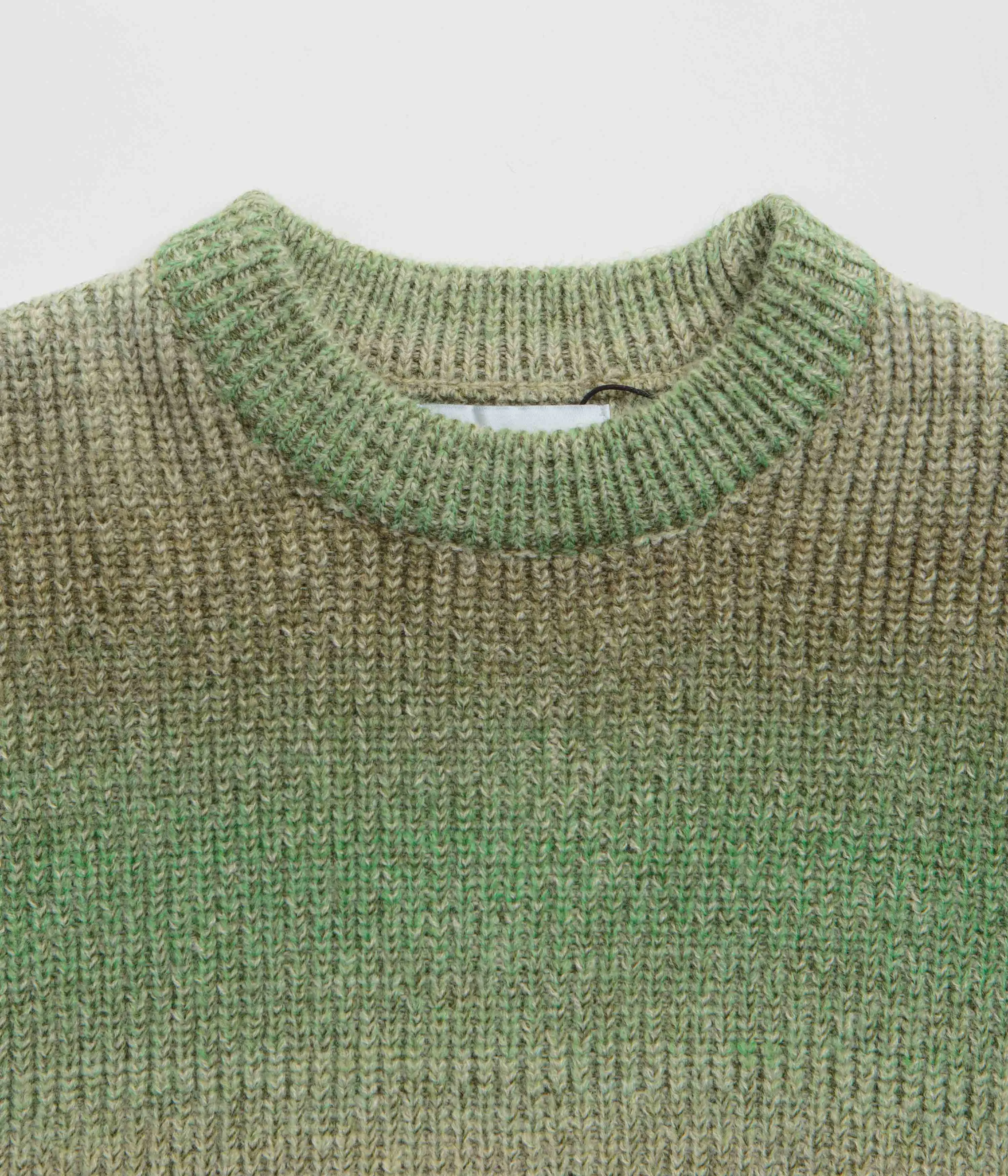 Butter Goods Beams Knit Sweatshirt - Pesto product neon energy product ombre gradient