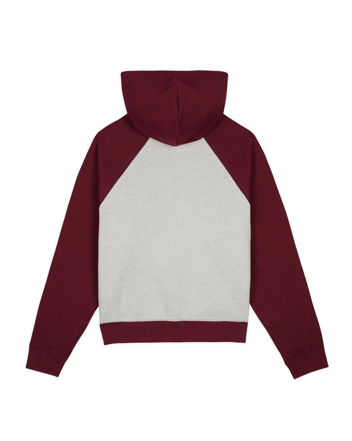 Evening Chic VentilatedMesh FLEECE LOGO HEAD RAGLAN HOODIE - OATMEAL MAROON