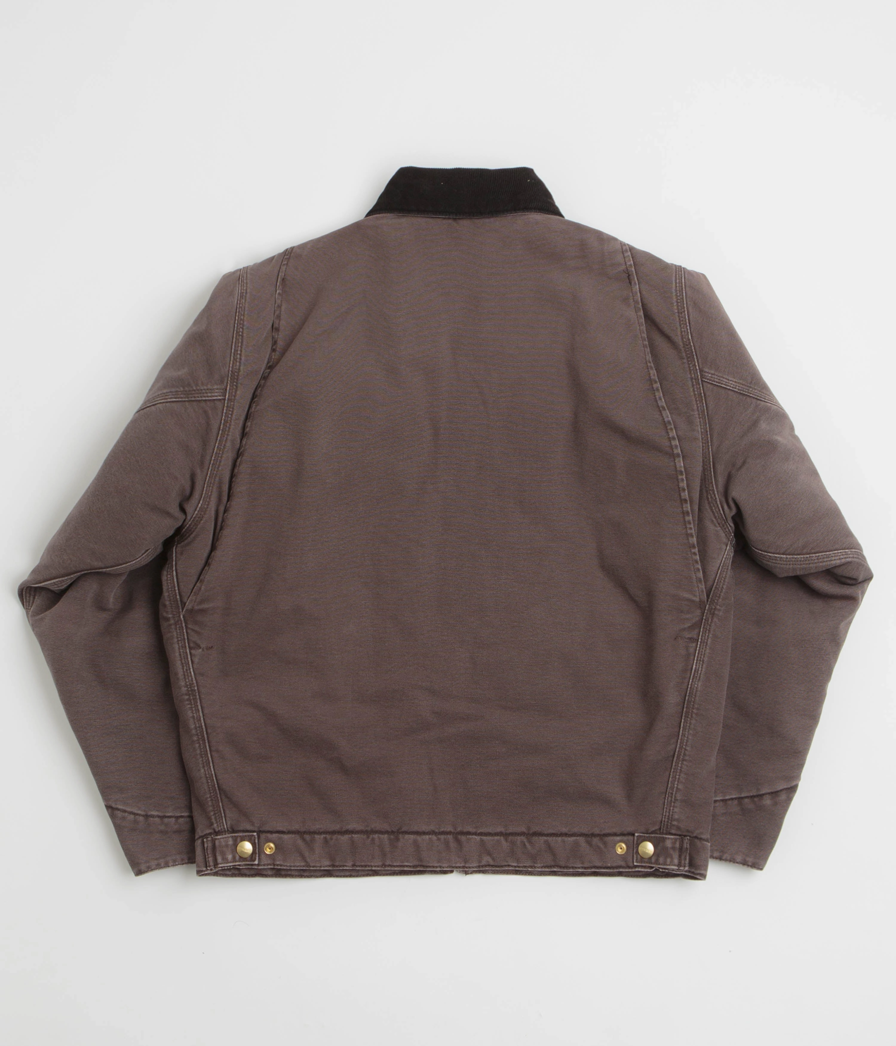 Carhartt OG Detroit Jacket - Tobacco / Black Stone Canvas Warm Insulation